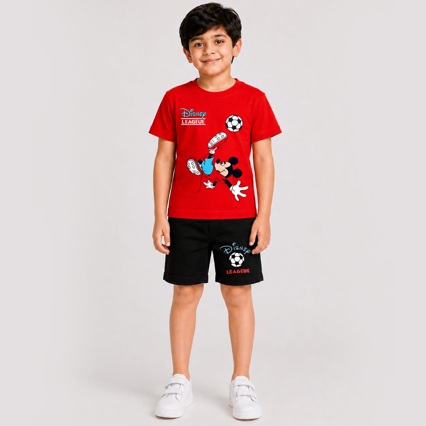 KUCHIPO @ DISNEY  BOYS HALF SLEEVES T-SHIRTS AND SHORTS SET