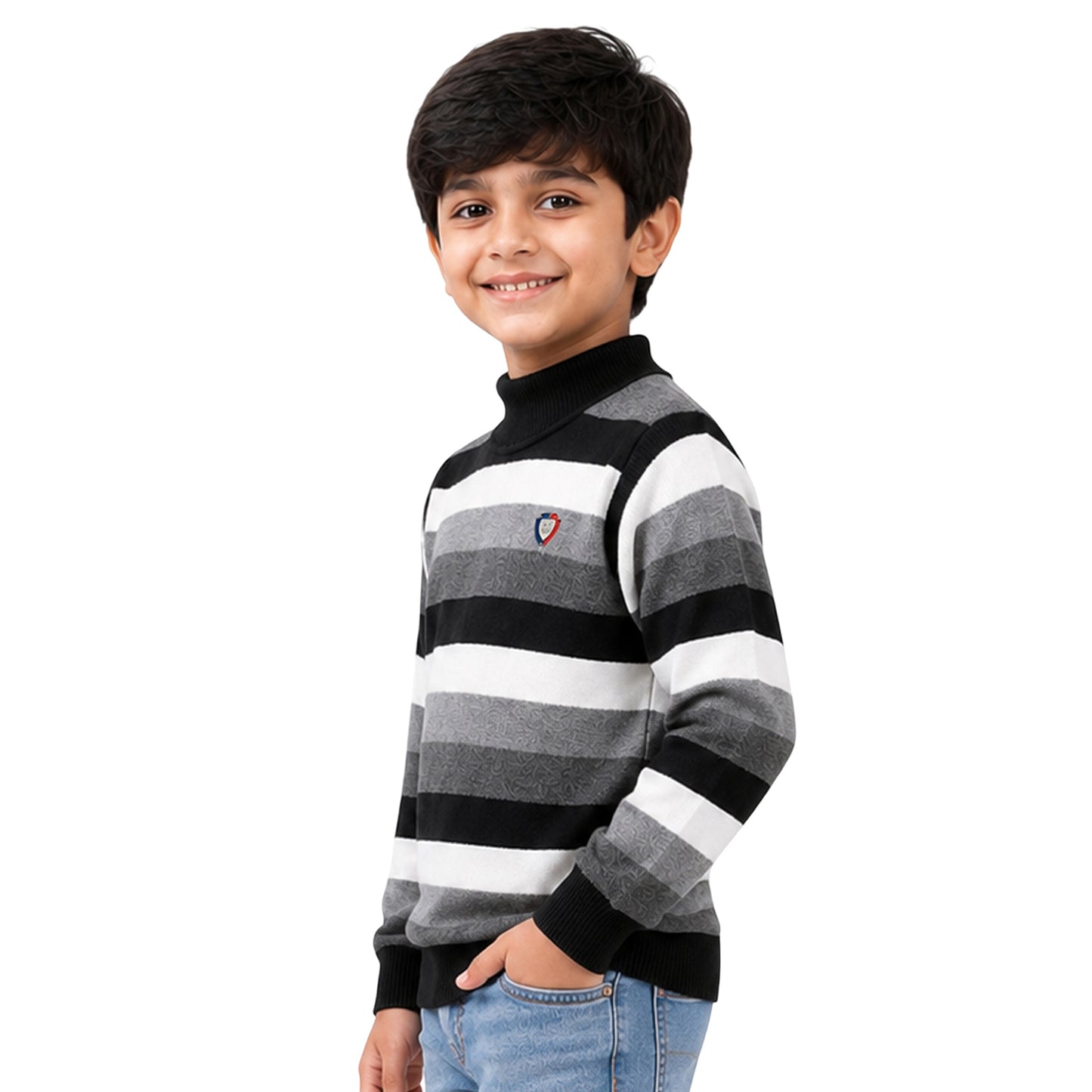 Kuchipoo Boys' Winter Wear Knitted Sweater | Full Sleeves Warm Pullover | Casual & Stylish Kids' Jumper