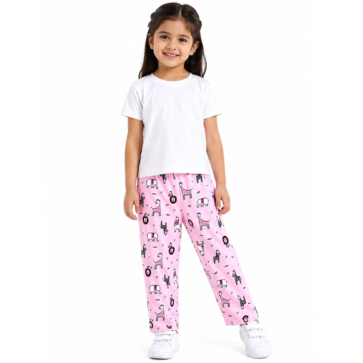 Kuchipoo Boys and Girls 100% Cotton Pajamas Combo | Soft Elastic Waist | Cute Animal Prints | Everyday Wear | Pack of 5