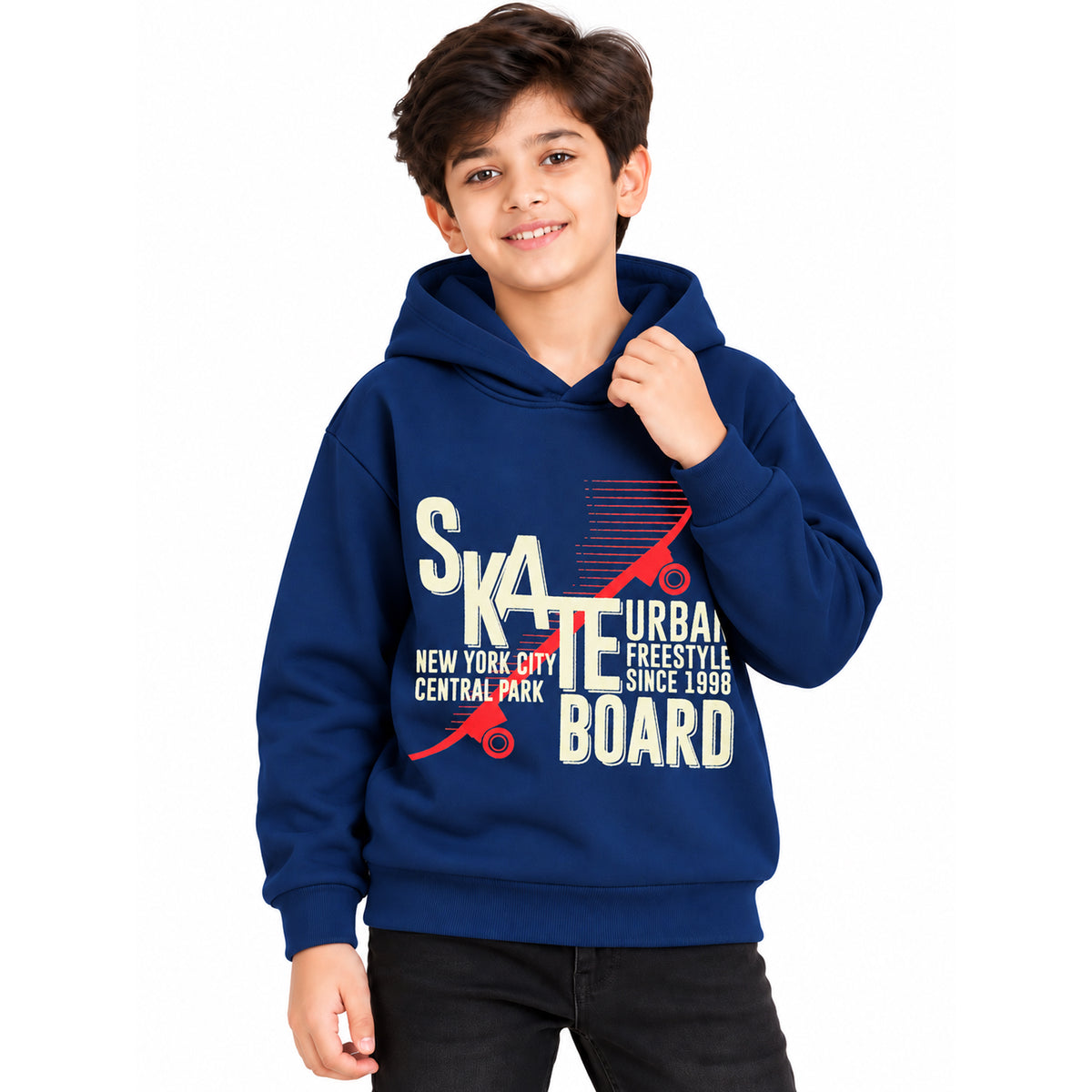 Kuchipoo Boys Regular Fit Winterwear Hoodie.