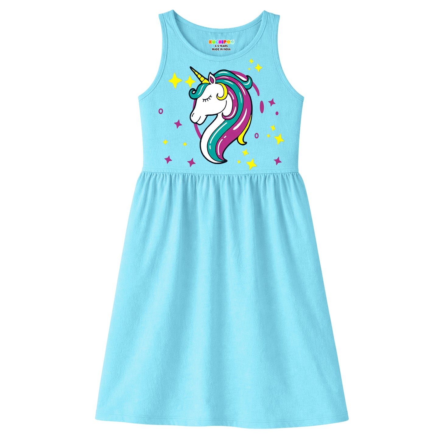 Kuchipoo Girls Regular Fit Cotton Frocks - Pack of 3