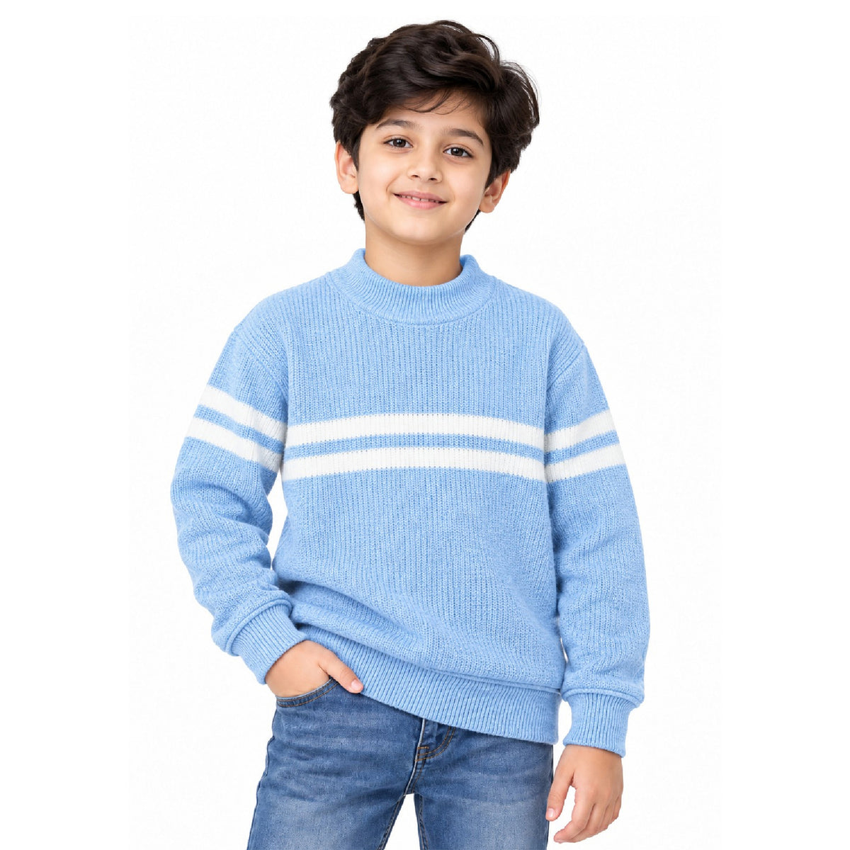 Kuchipoo Boys' Winter Wear Knitted Sweater | Full Sleeves Warm Pullover | Casual & Stylish Kids' Jumper