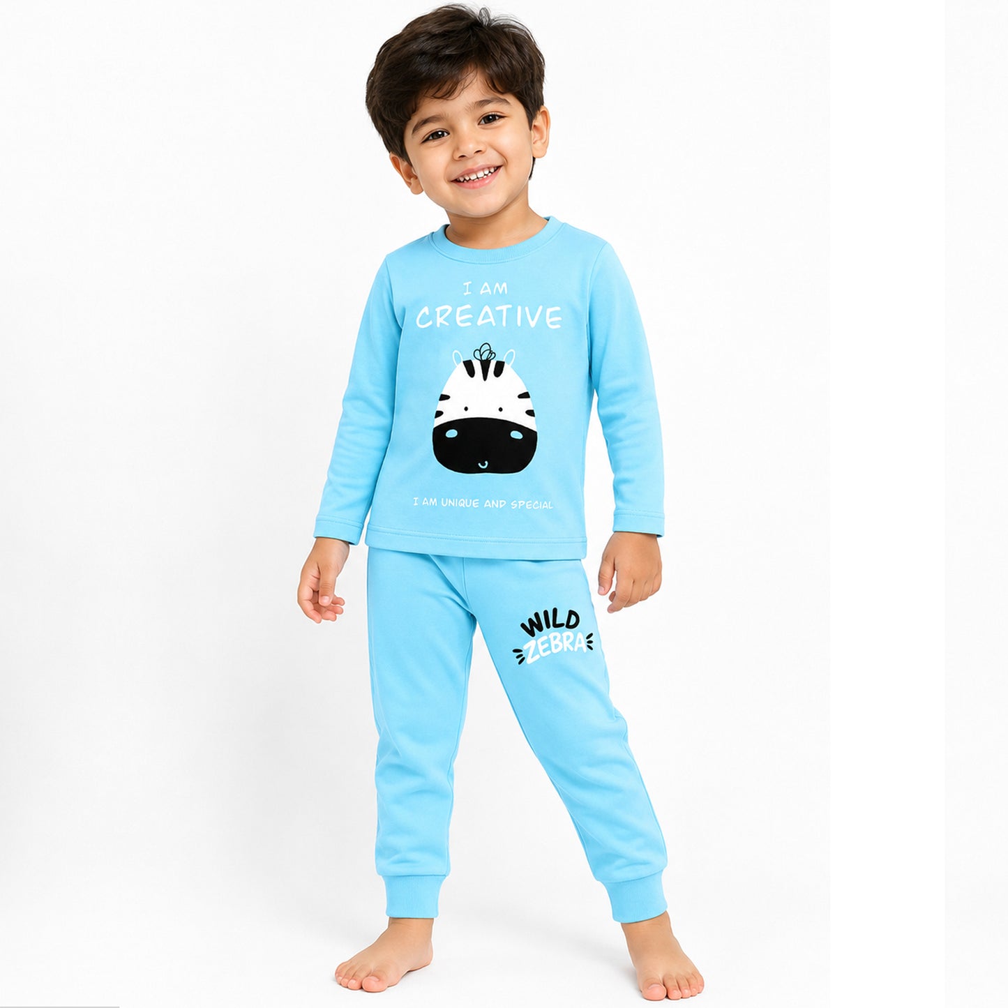 Kuchipoo Boys Regular Fit Cotton T-Shirts and Pyjamas Clothing Set-Pack of 3