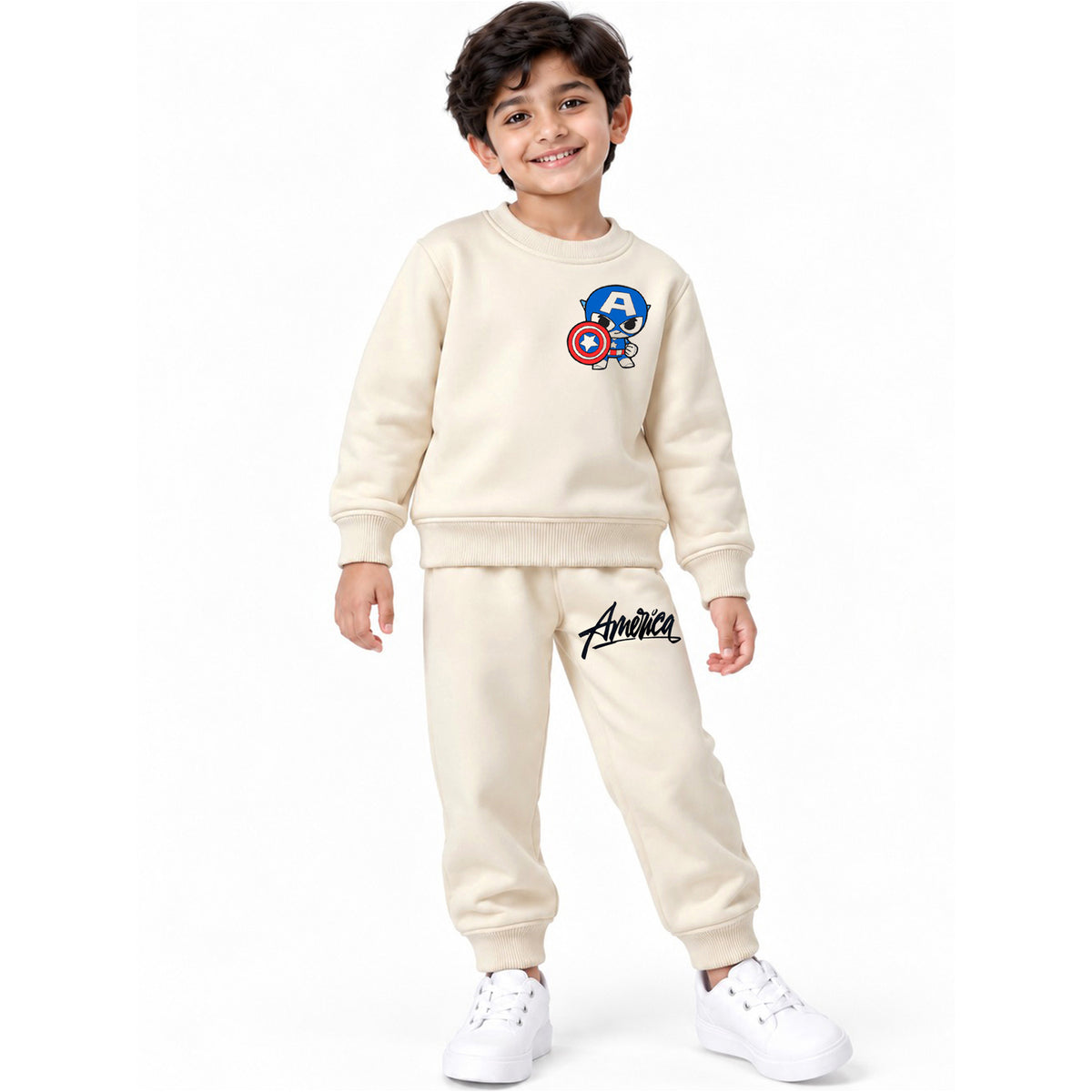 Kuchipoo © Marvel Boys Sweatshirt and Jogger Set | Captain America Winterwear