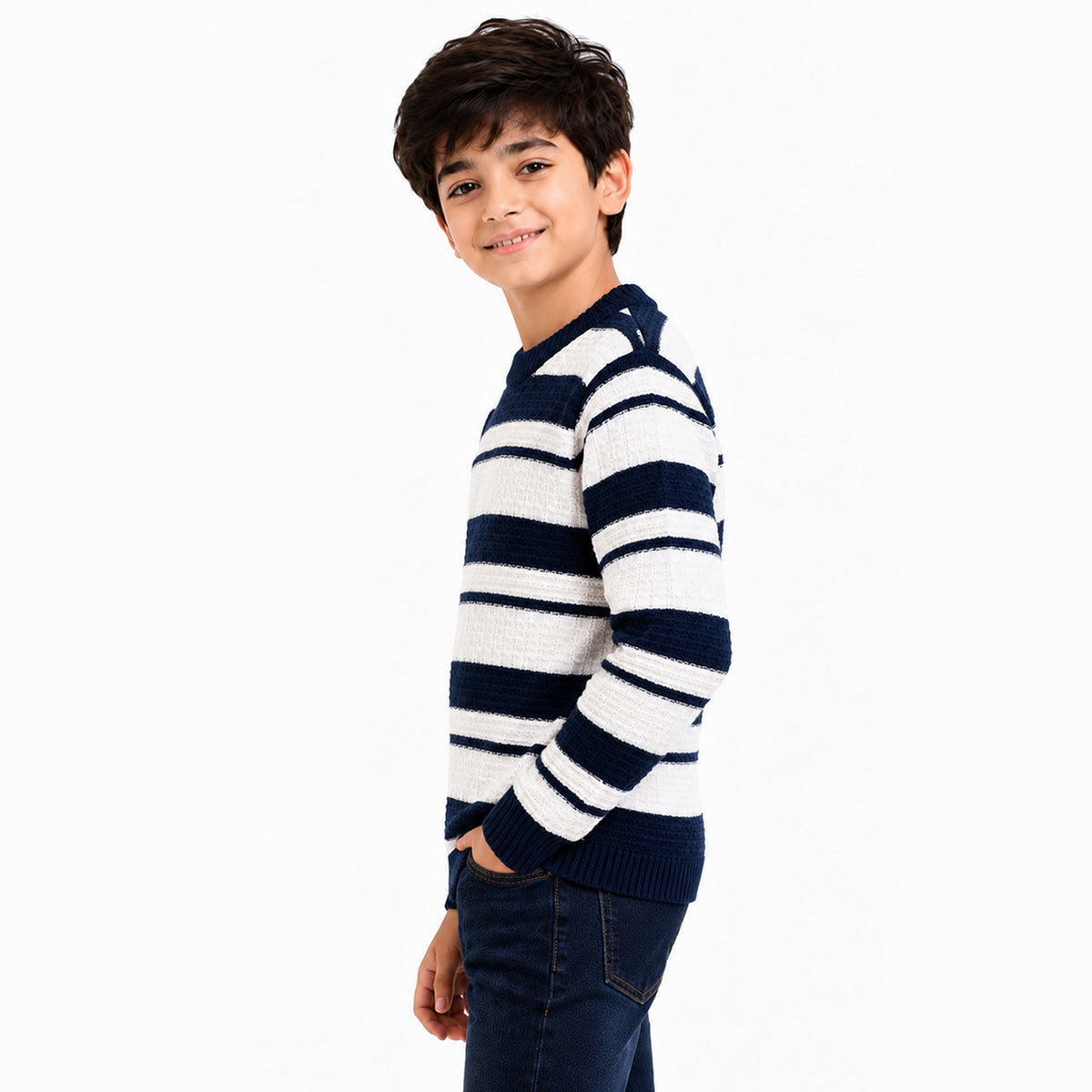 Kuchipoo Boys' Winter Wear Knitted Sweater | Full Sleeves Warm Pullover | Casual & Stylish Kids' Jumper