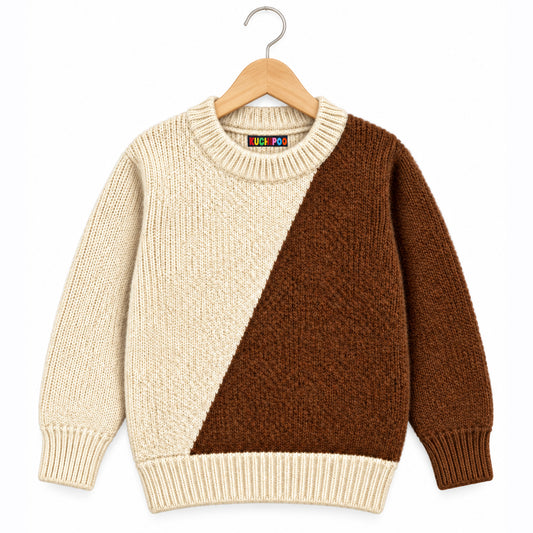 Kuchipoo Girls' Winter Wear Knitted Sweater | Full Sleeves Warm Pullover | Casual & Stylish Kids' Jumper