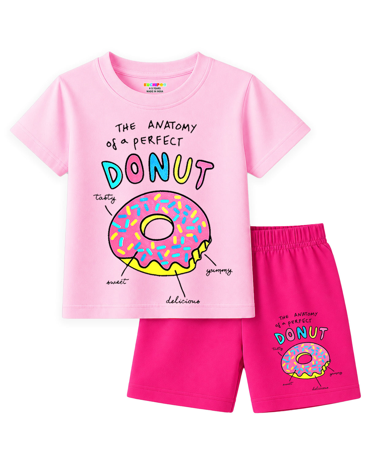 KUCHIPOO GIRLS HALF SLEEVES T-SHIRTS AND SHORTS SET