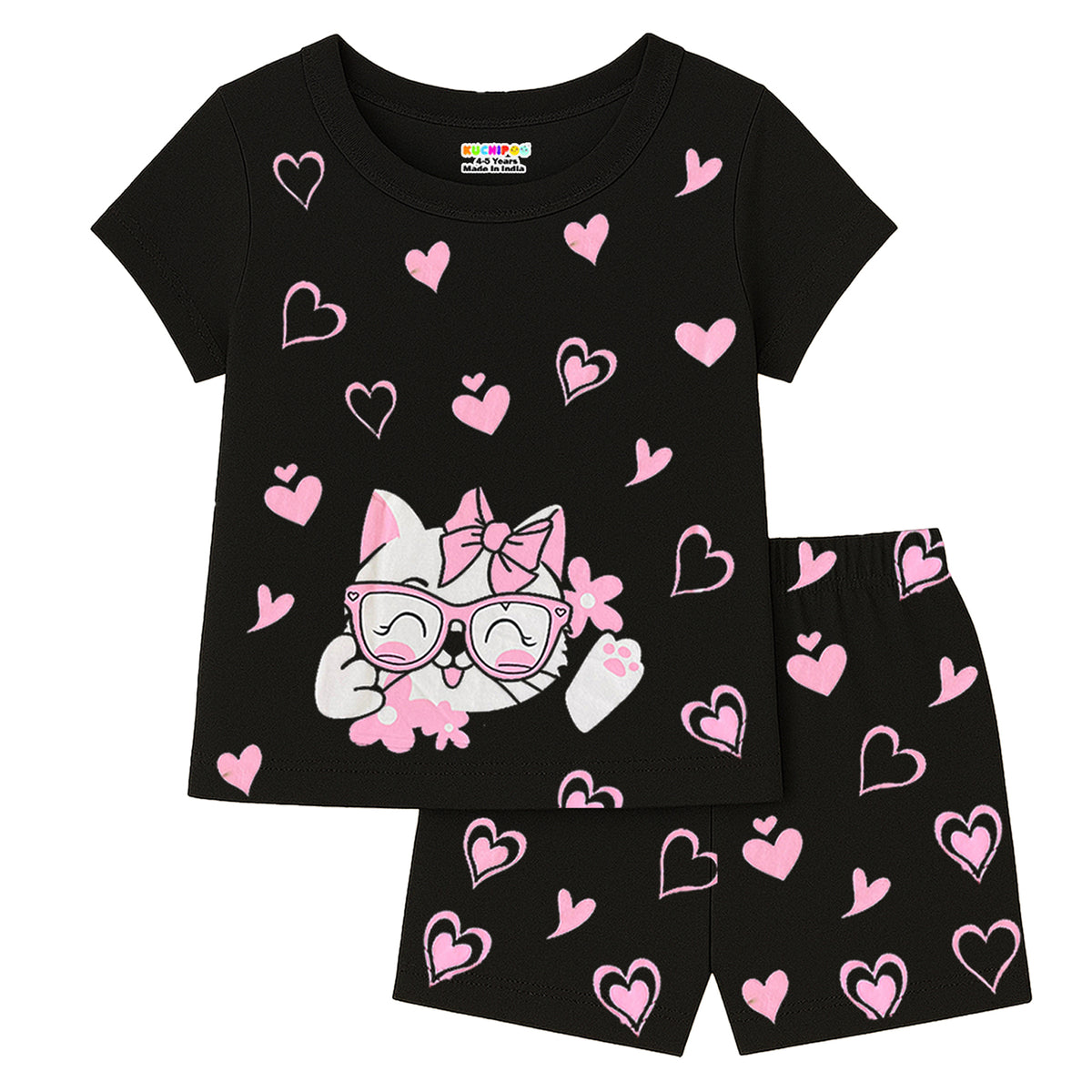 KUCHIPOO Baby Girls T-Shirts and Shorts Set