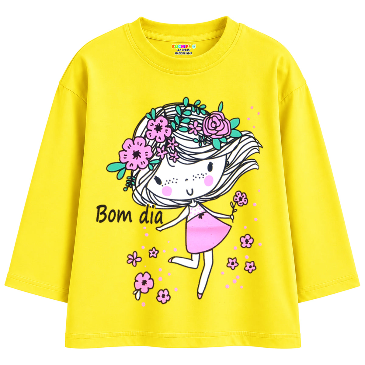 KUCHIPOO Baby Girls Full Sleeves T-Shirts