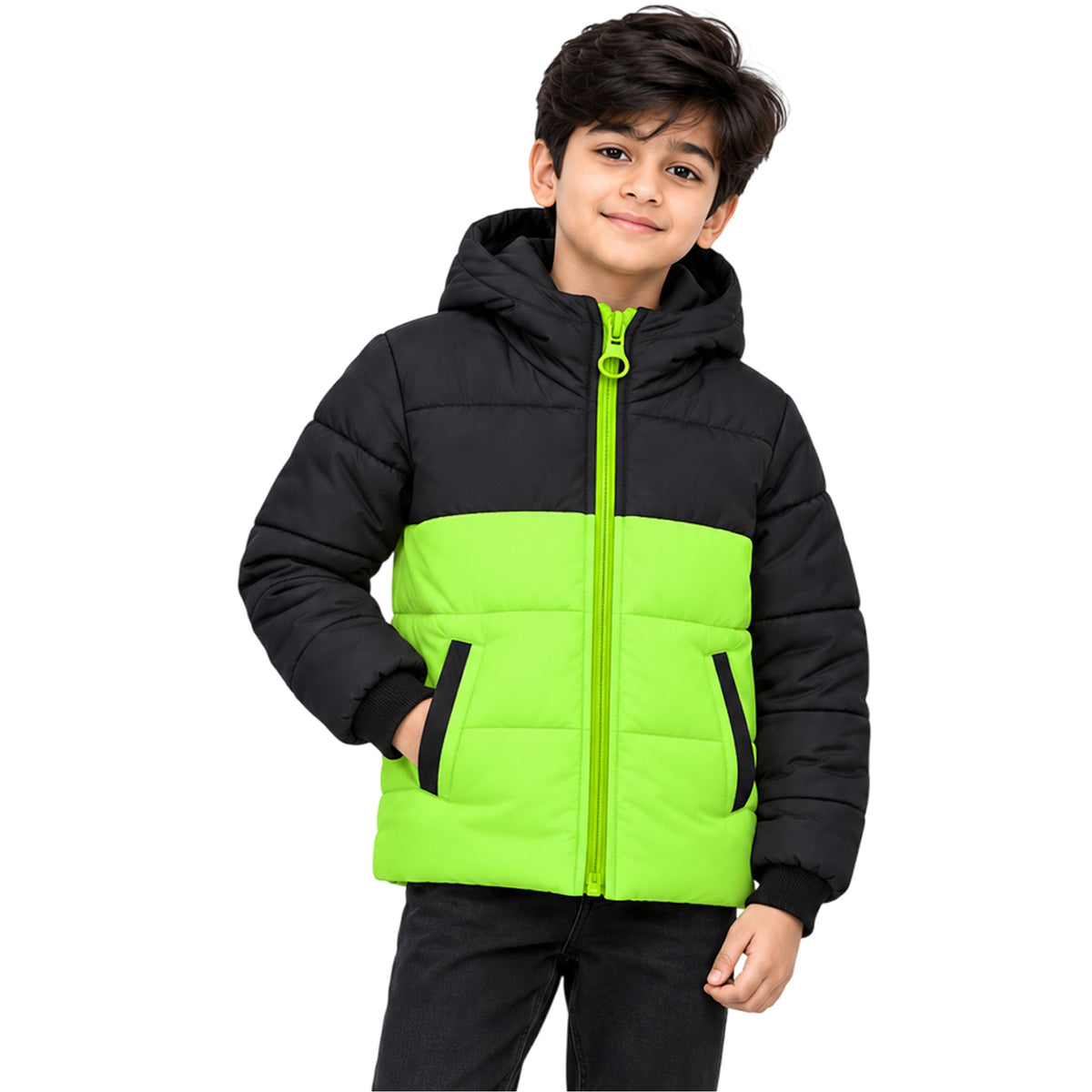Kuchipoo Boys Winter Puffer Jacket with Hood and front Pocket