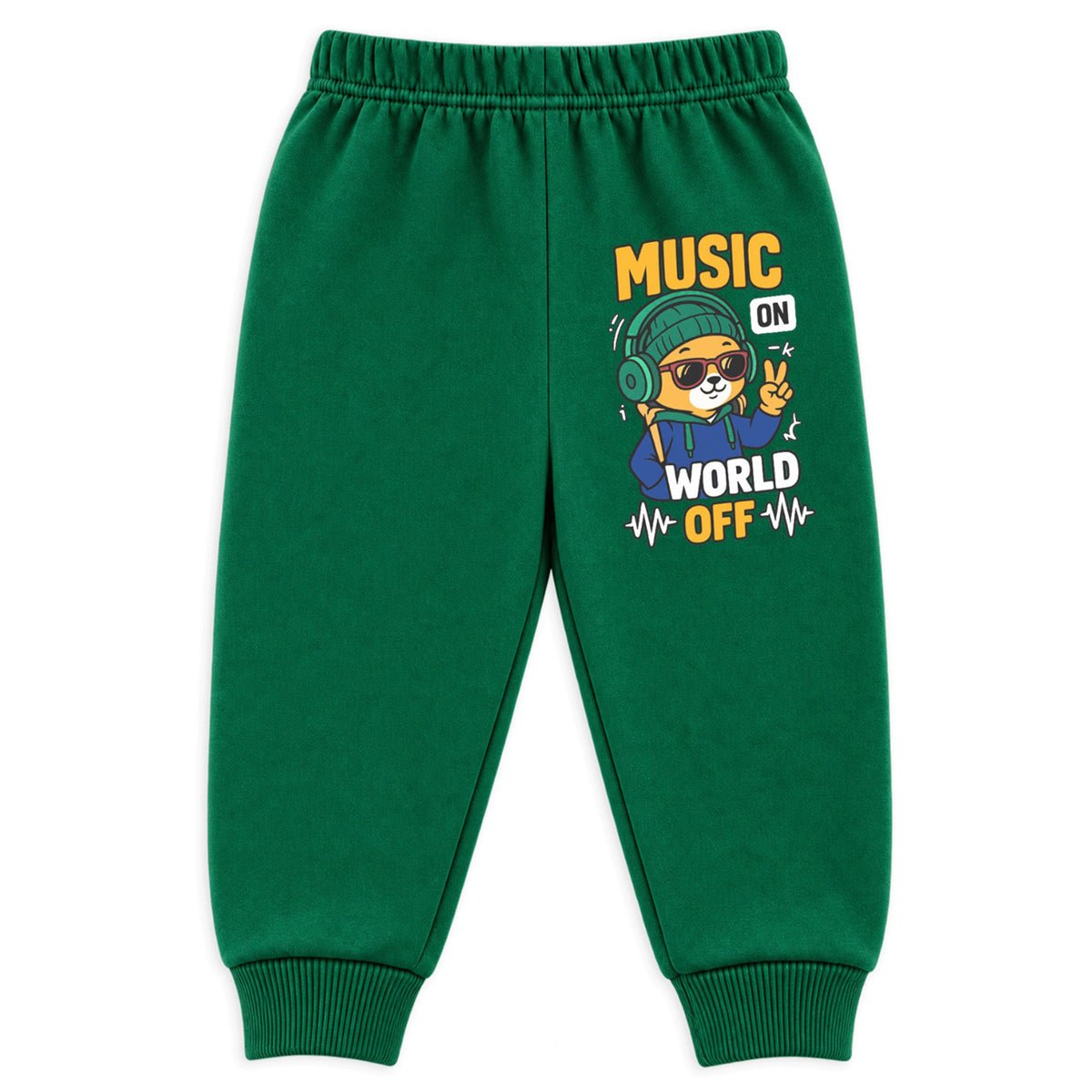 Kuchipoo Boys Printed Fleece Joggers Track Pants with Elastic Waistband & Ribbed Cuffs | Soft & Comfortable Winter Wear | Pack of 4