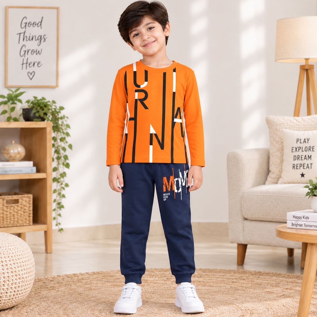 Kuchipoo Boys Cotton Printed T-Shirt & Pyjama Sets | Full Sleeve Regular Fit Casual Clothing Sets | Pack of 3