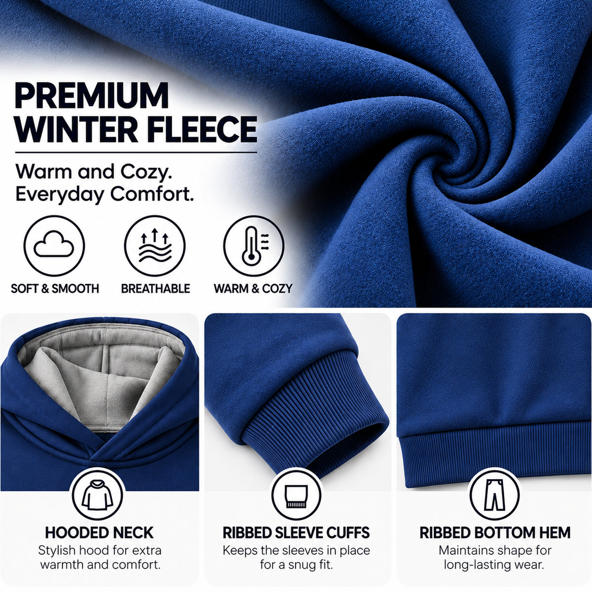 Kuchipoo Boys Regular Fit Winterwear Hoodie.