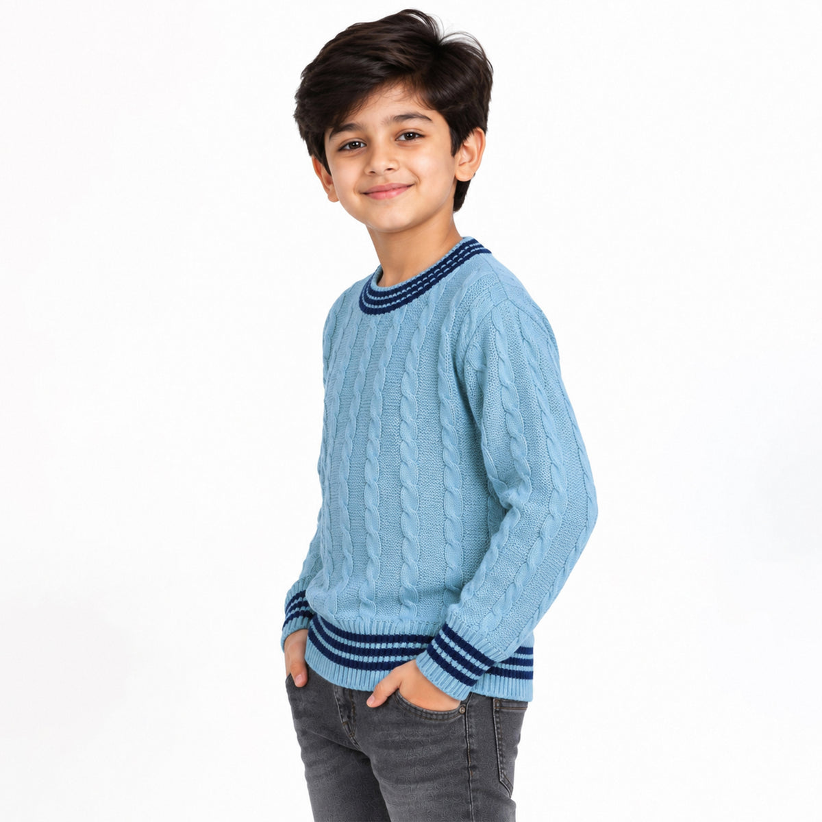 Kuchipoo Boys' Winter Wear Knitted Sweater | Full Sleeves Warm Pullover | Casual & Stylish Kids' Jumper