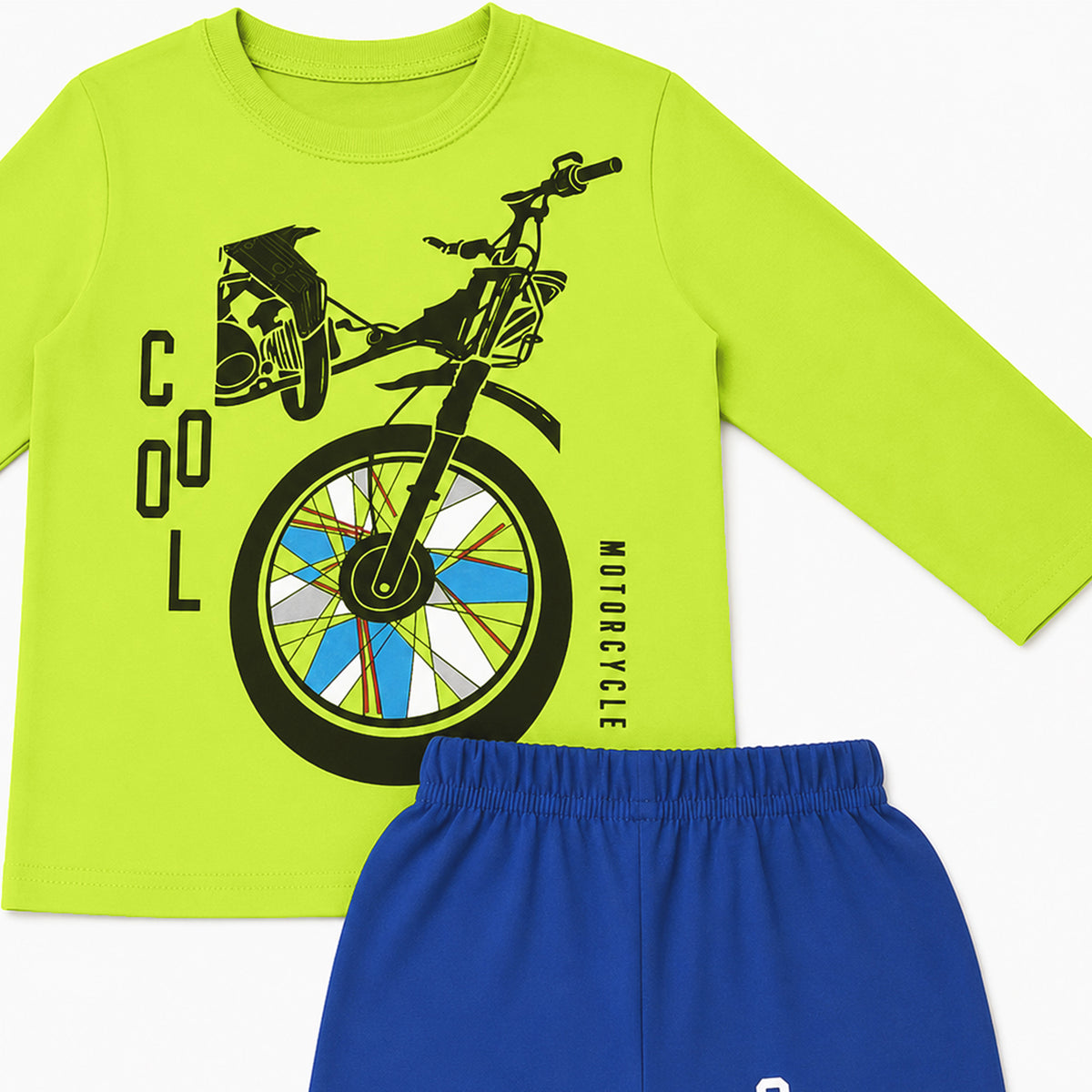 Kuchipoo Boys Full Sleeves T-Shirt and Pajamas Set-Pack 0f 2