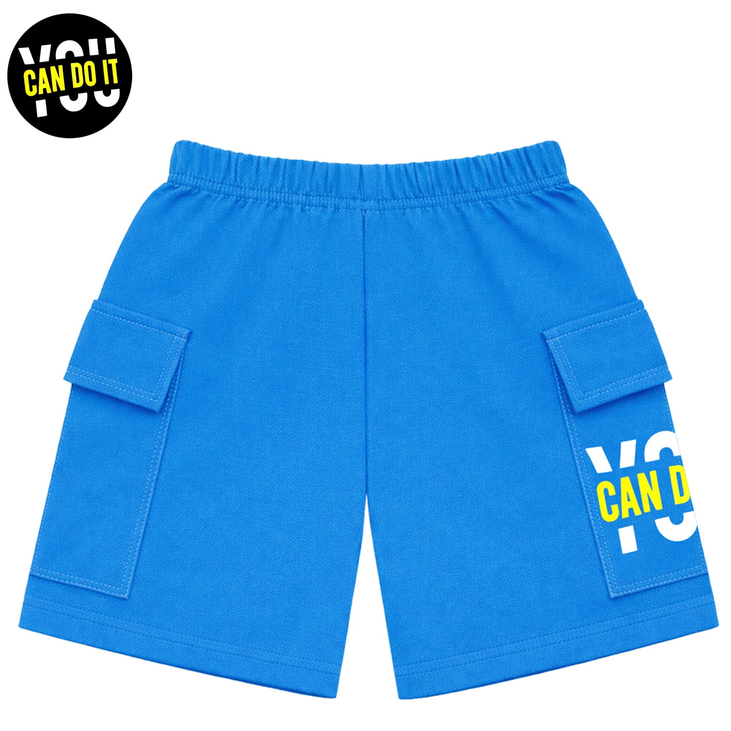 Kuchipoo Boys Cotton Cargo Shorts | Elastic Waistband | Double Pocket Shorts | Summer Casual Wear for Kids | Pack of 3