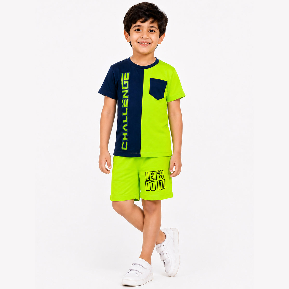 KUCHIPOO BOYS HALF SLEEVES T-SHIRTS AND SHORTS SET