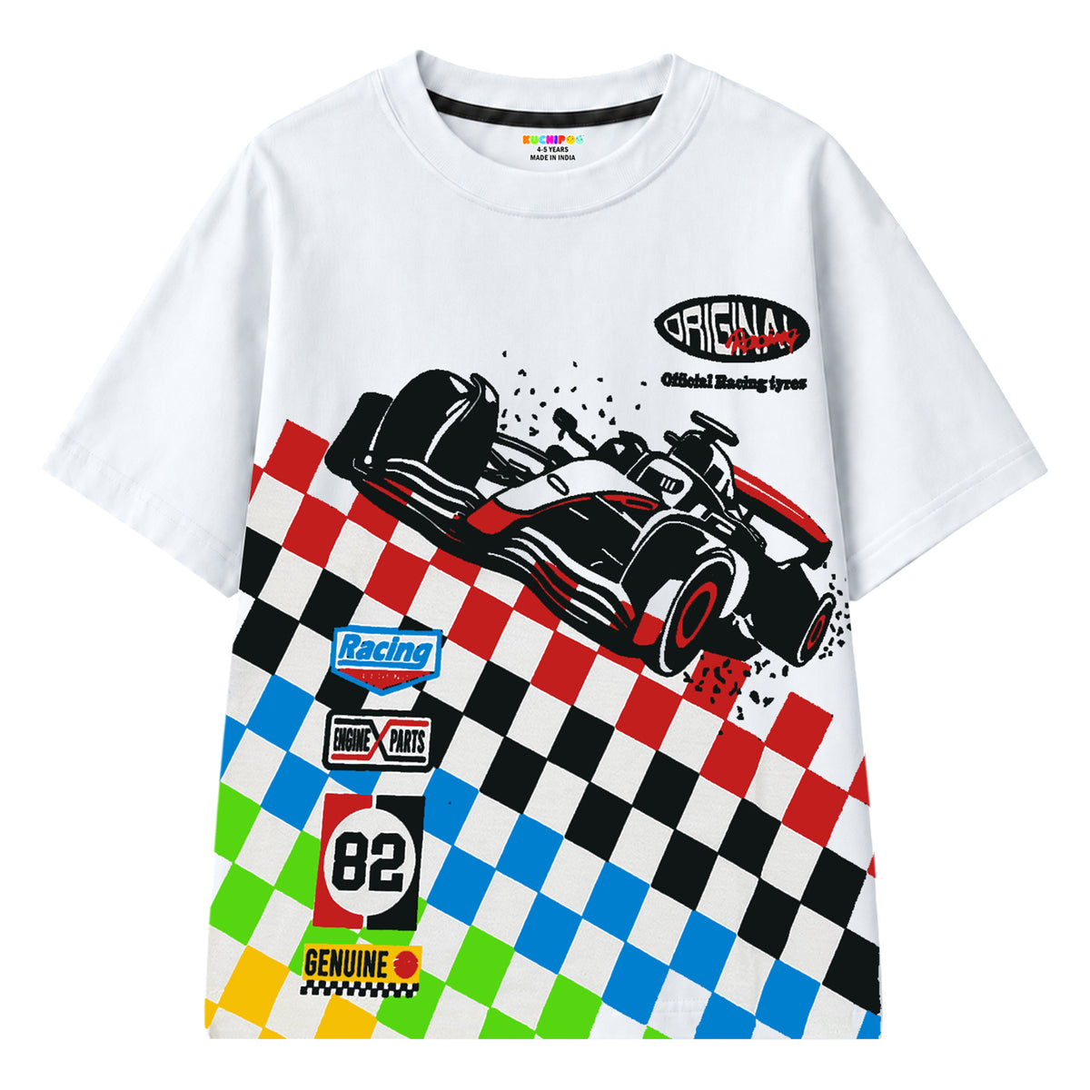 KUCHIPOO Boys Half Sleeves T-Shirts