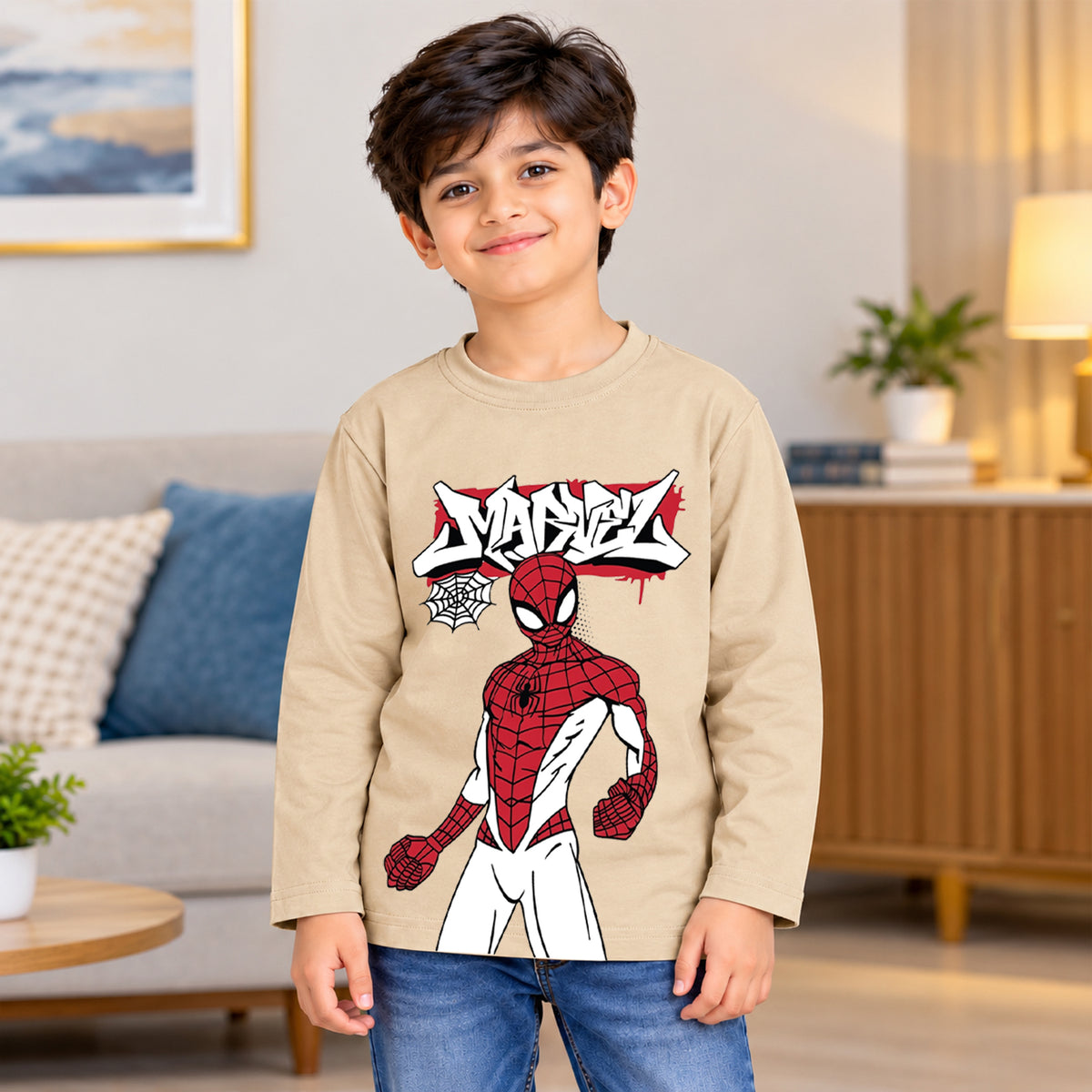 Kuchipoo © Marvel Boys Avengers & Spider-Man Printed Cotton T-Shirt Combo | Superheroes Graphic Cotton Tees | Casual Summer Wear | Pack of 3