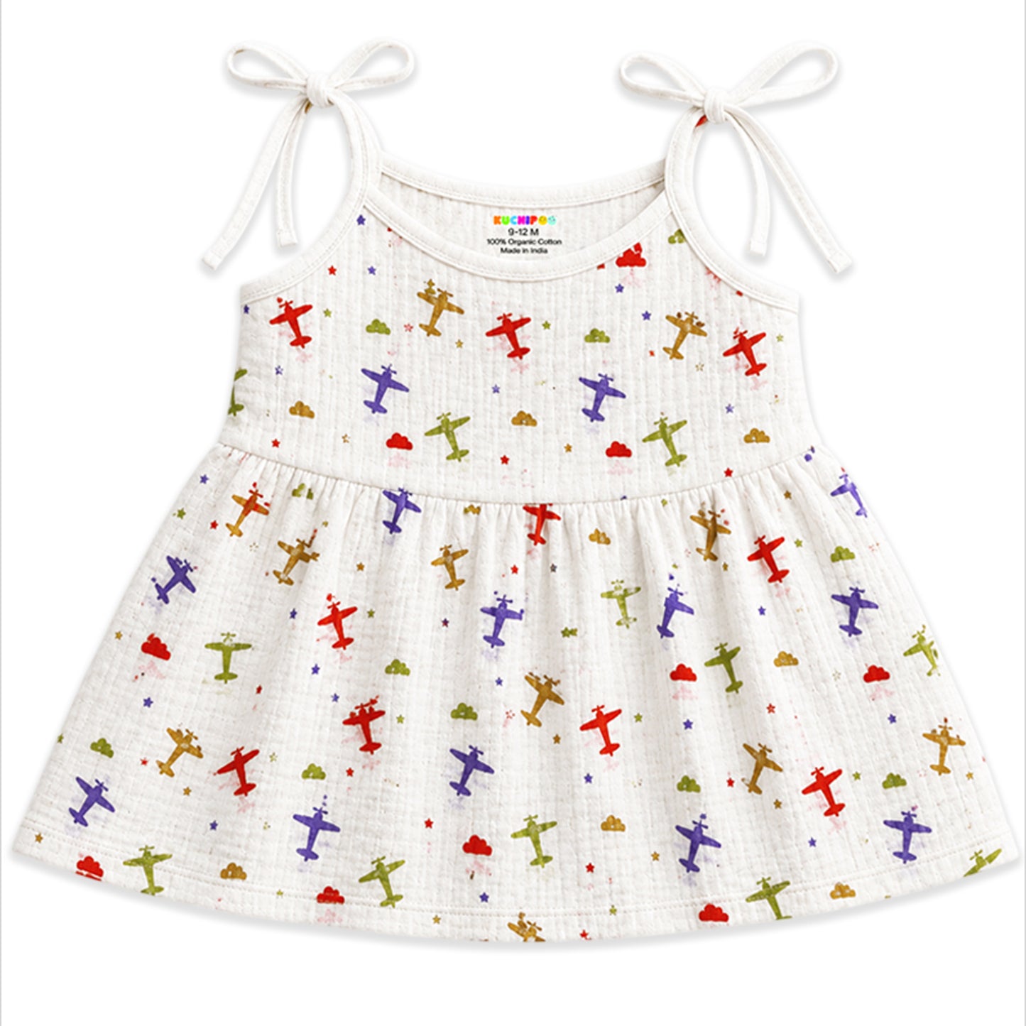 Kuchipoo Baby Girls 100% Muslin Cotton Frocks - Pack of 5