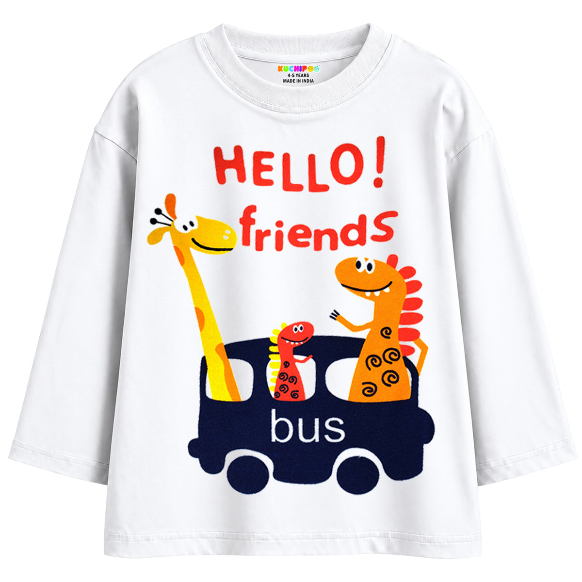 KUCHIPOO Baby Boys and Baby Girls Full Sleeves T-Shirts