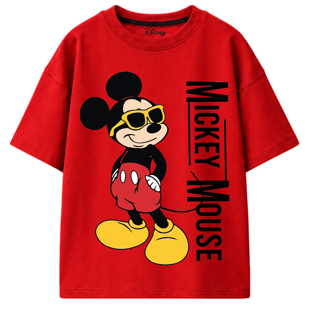 Kuchipoo © Disney Boys Mickey Mouse Printed Cotton T-Shirt Combo | Mickey & Friends Graphic Cotton Tees | Casual Summer Wear | Pack of 3