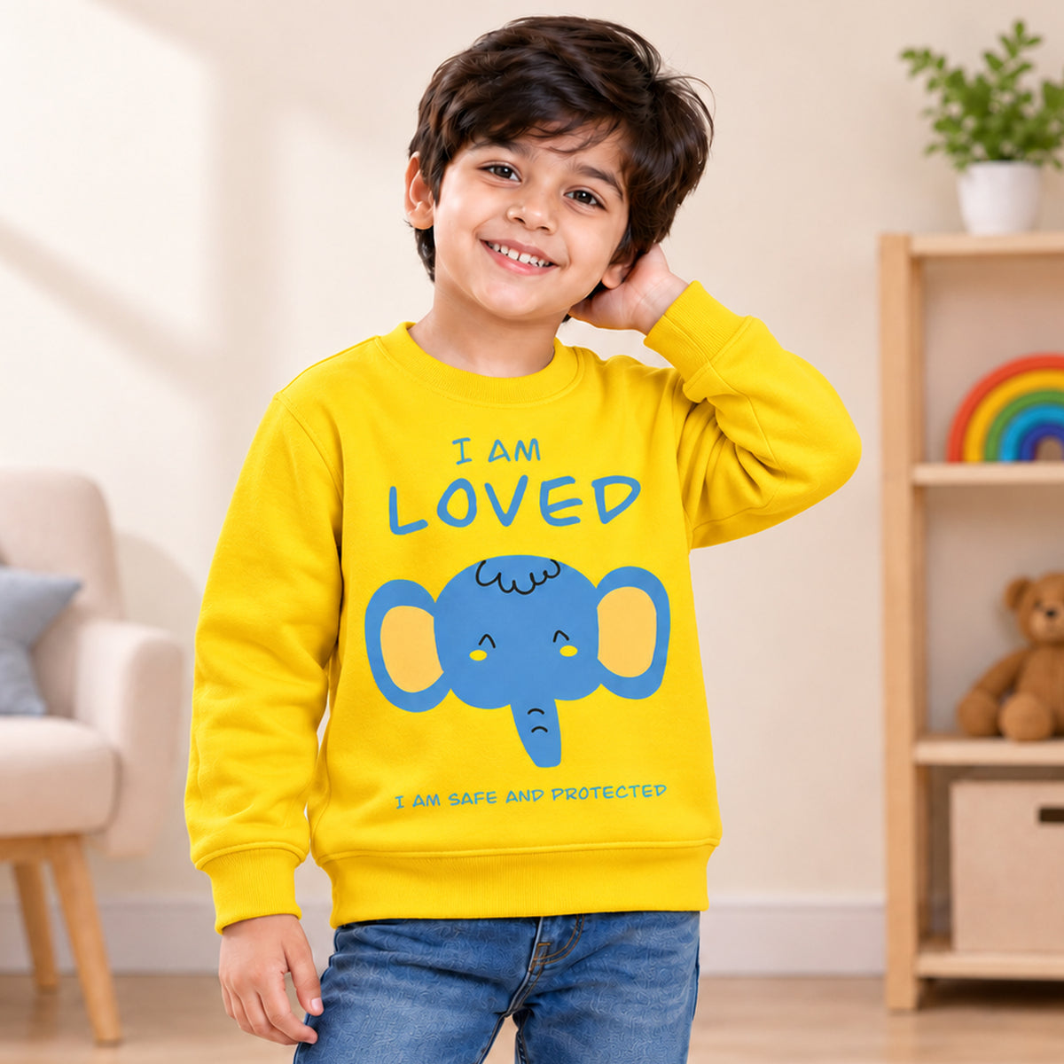 Kuchipoo Boys Graphic Printed Full Sleeve Round Neck Sweatshirt | Regular Fit Winterwear | Pack of 2
