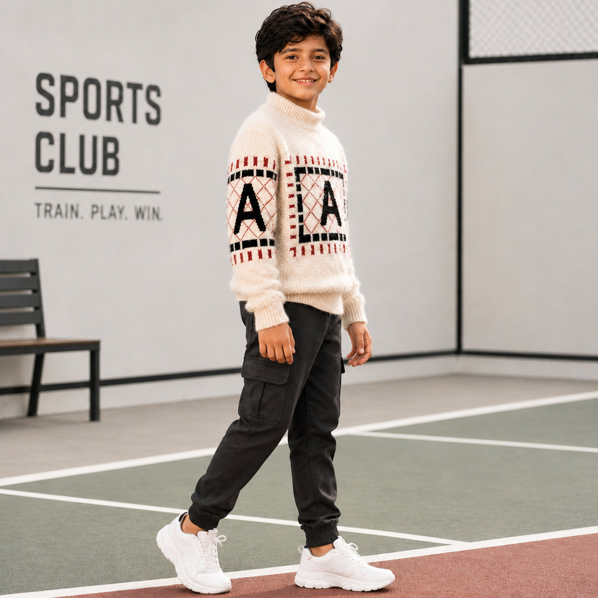 Kuchipoo Boys' Winter Wear Knitted Sweater | Full Sleeves Warm Pullover | Casual & Stylish Kids' Jumper