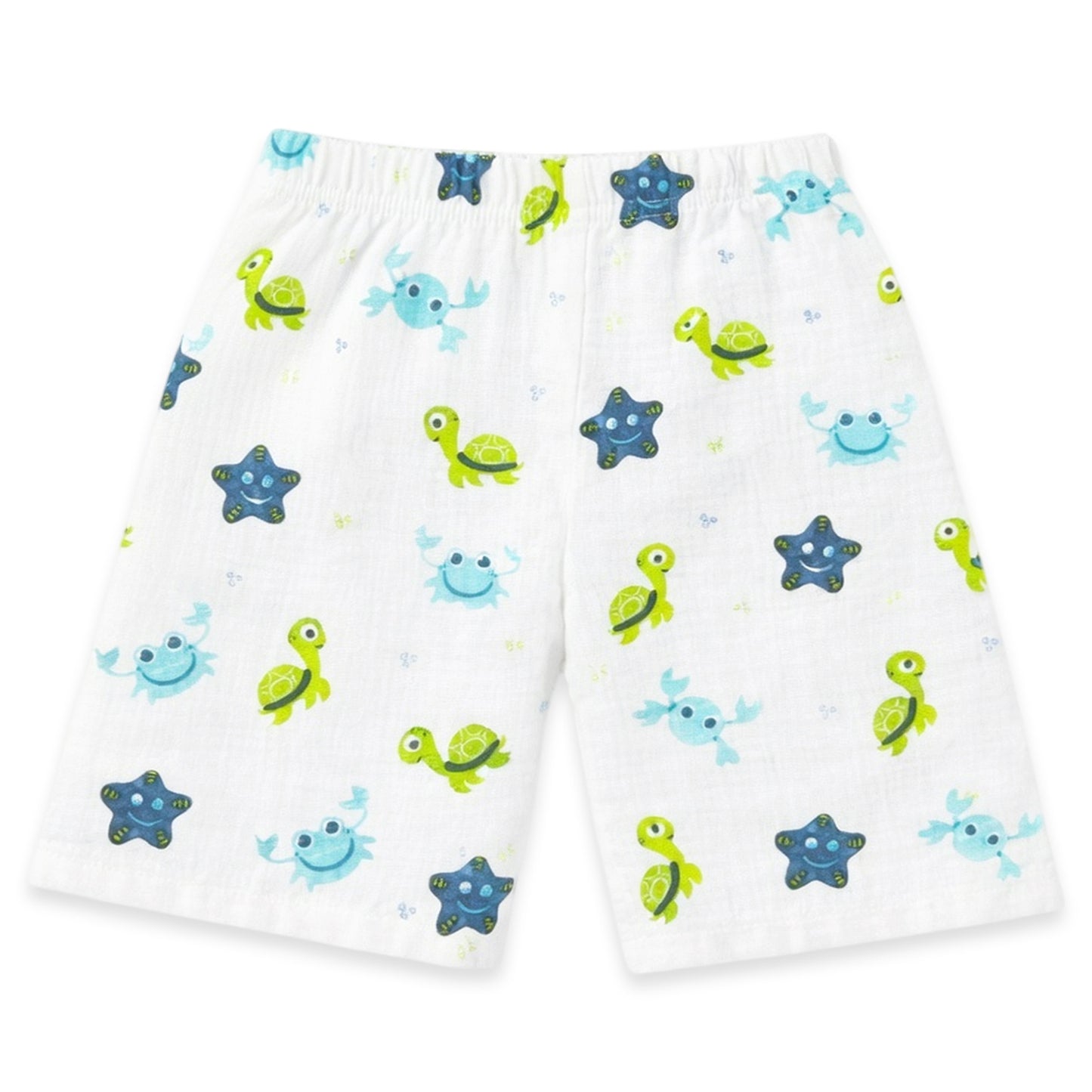 Kuchipoo Boys 100% Muslin Organic Cotton Co-Ord Set | Printed Half Sleeve Shirt & Shorts | Soft Breathable Fabric | Casual Summer Wear | Boys Stylish Outfit