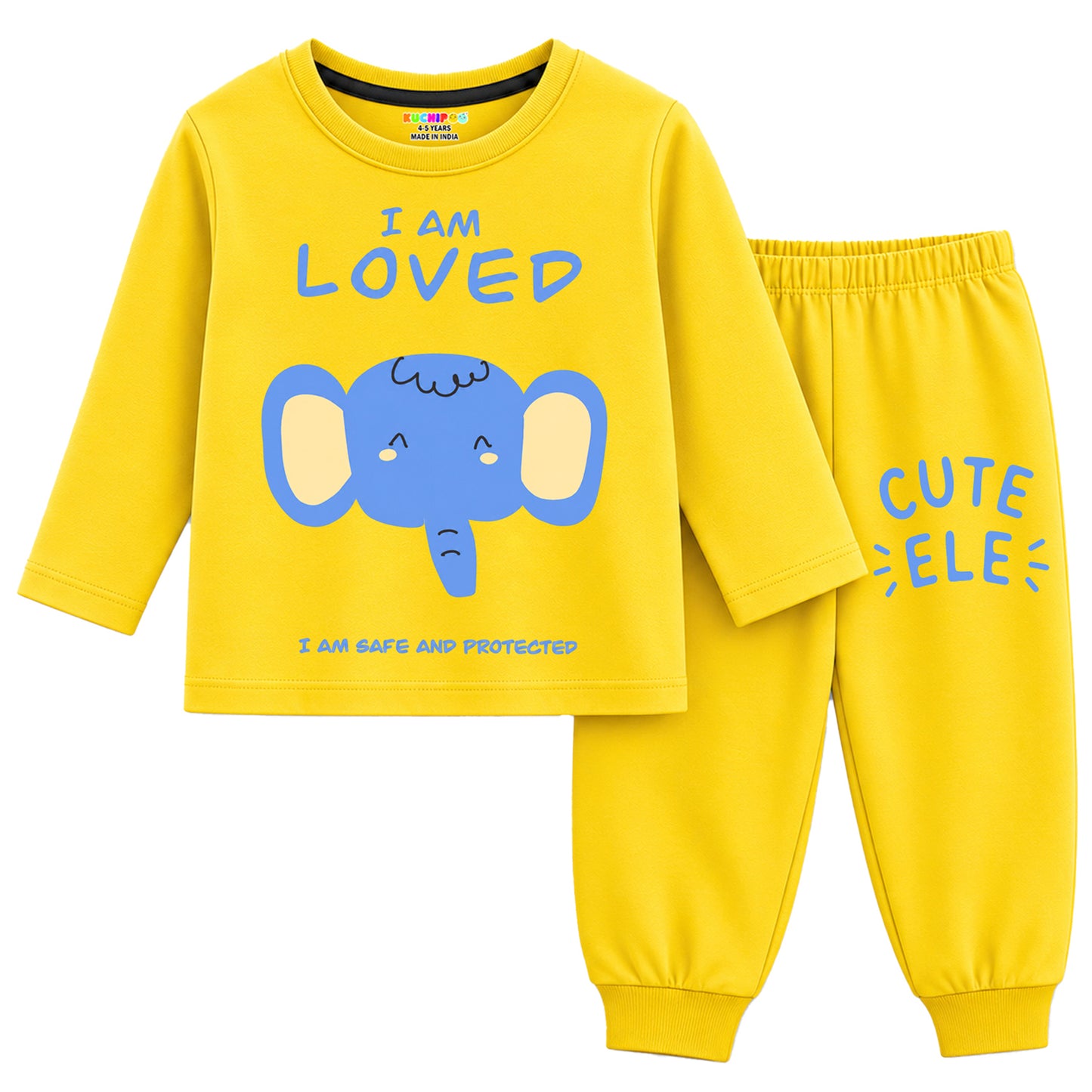Kuchipoo Boys Regular Fit Cotton T-Shirts and Pyjamas Clothing Set-Pack of 3