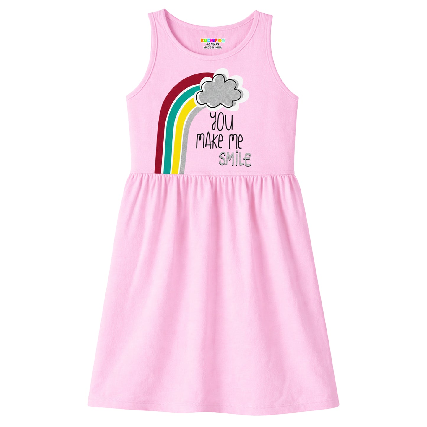 Kuchipoo Girls Regular Fit Cotton Frocks - Pack of 3