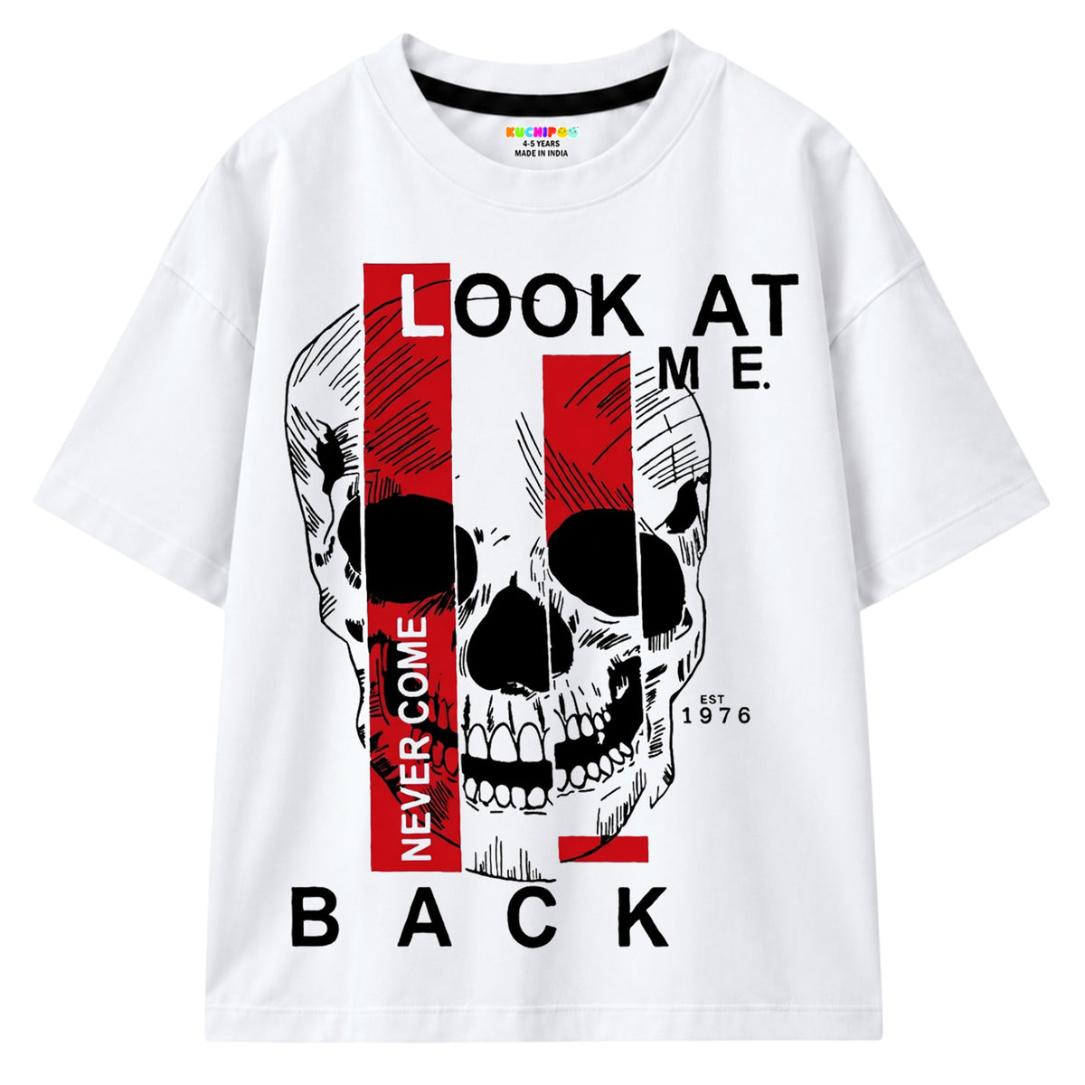 Kuchipoo Boys Cotton Printed T-Shirts | Half Sleeve Round Neck | Soft & Comfortable Casual Wear for Kids | Pack of 5
