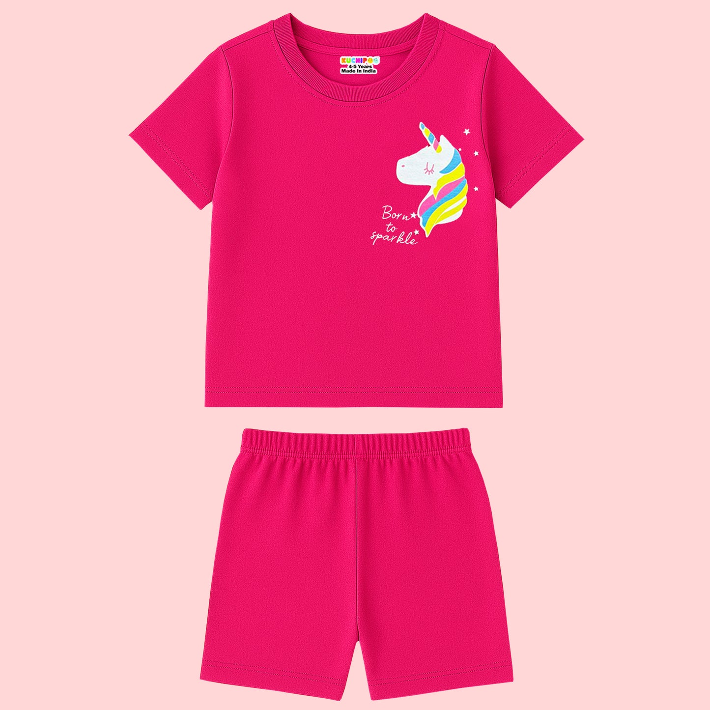 KUCHIPOO Baby Girls T-Shirts and Shorts Set