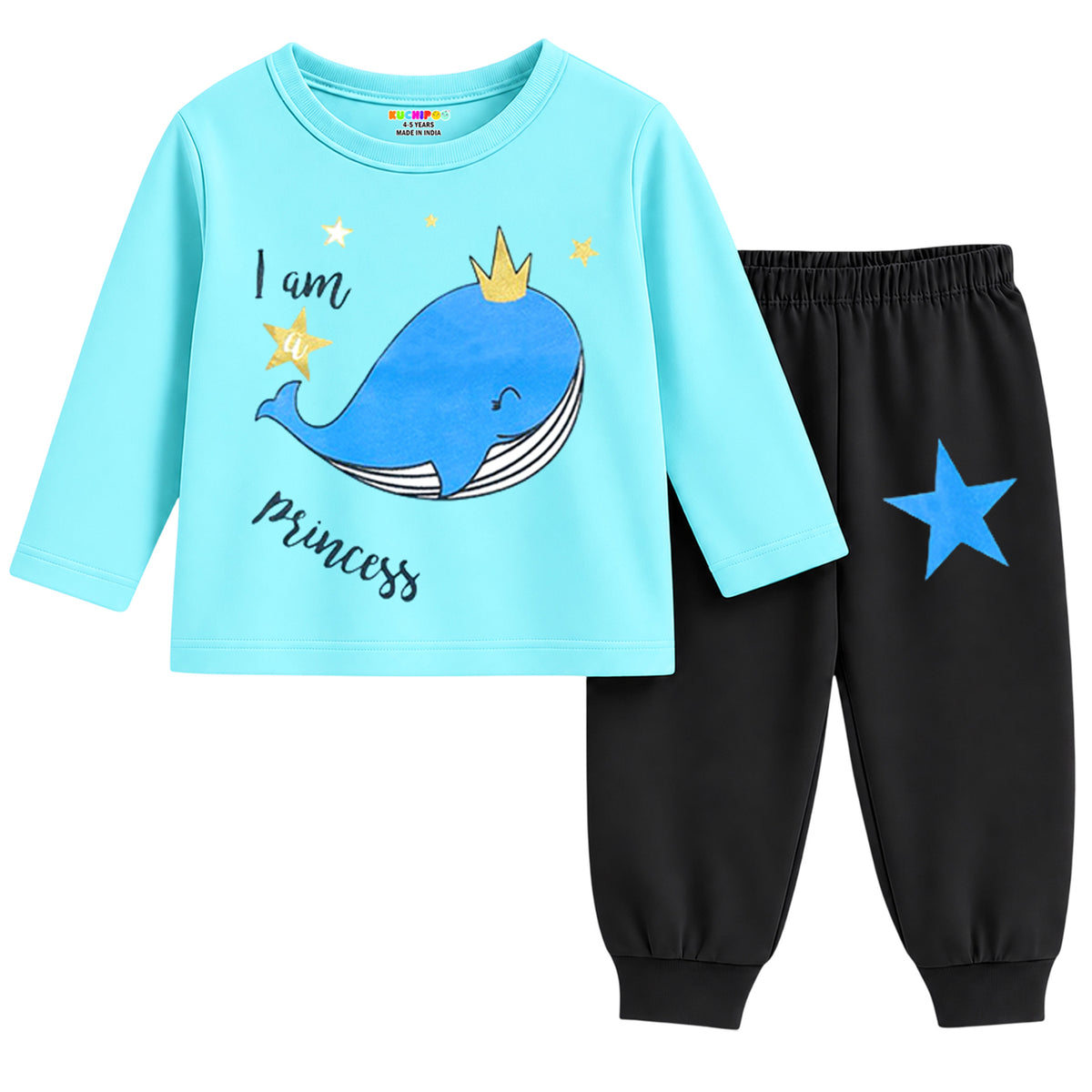 KUCHIPOO Baby Girls T-Shirts and Pyjamas Set
