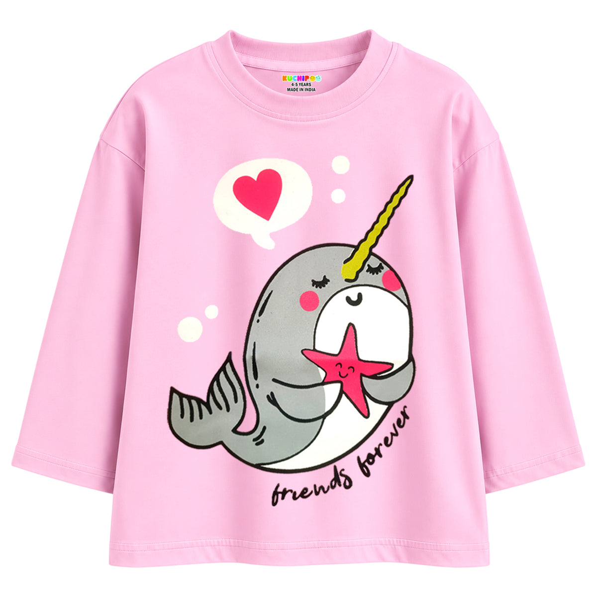 KUCHIPOO Baby Girls Full Sleeves T-Shirts