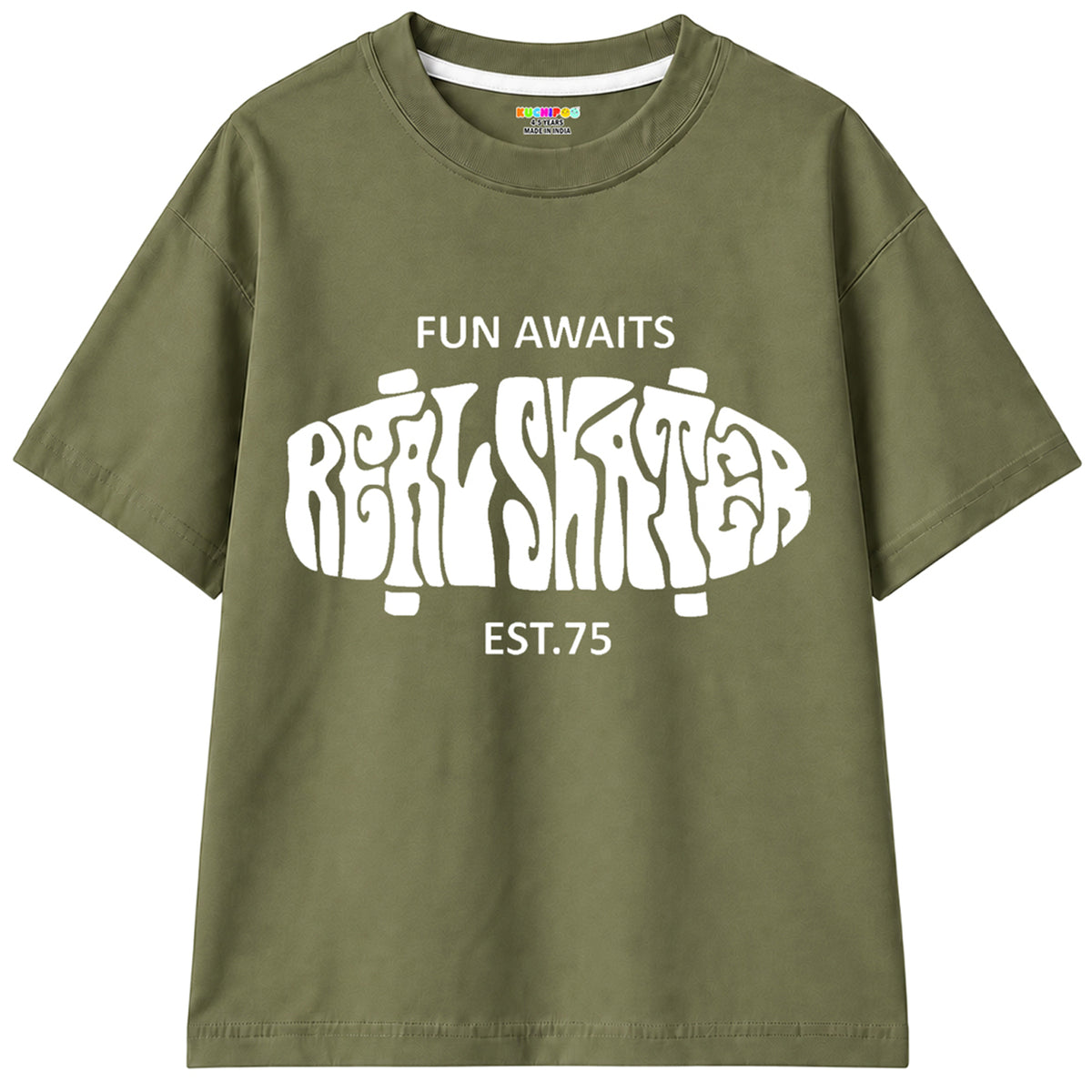 Kuchipoo Boys Cotton Printed T-Shirts | Half Sleeve Round Neck | Soft & Comfortable Casual Wear for Kids | Pack of 5