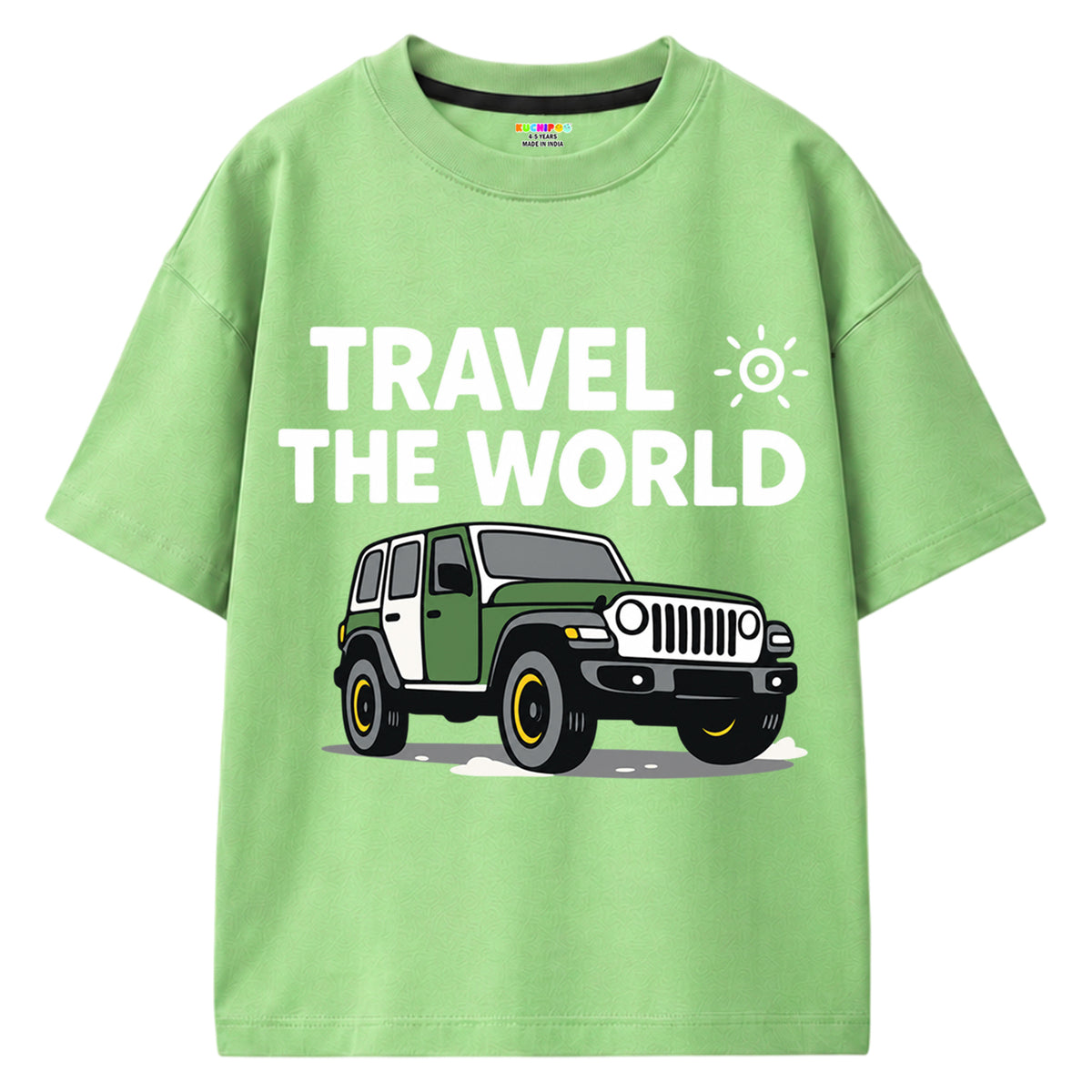 Kuchipoo Boys Cotton Printed T-Shirts | Half Sleeve Round Neck | Soft & Comfortable Casual Wear for Kids | Pack of 5