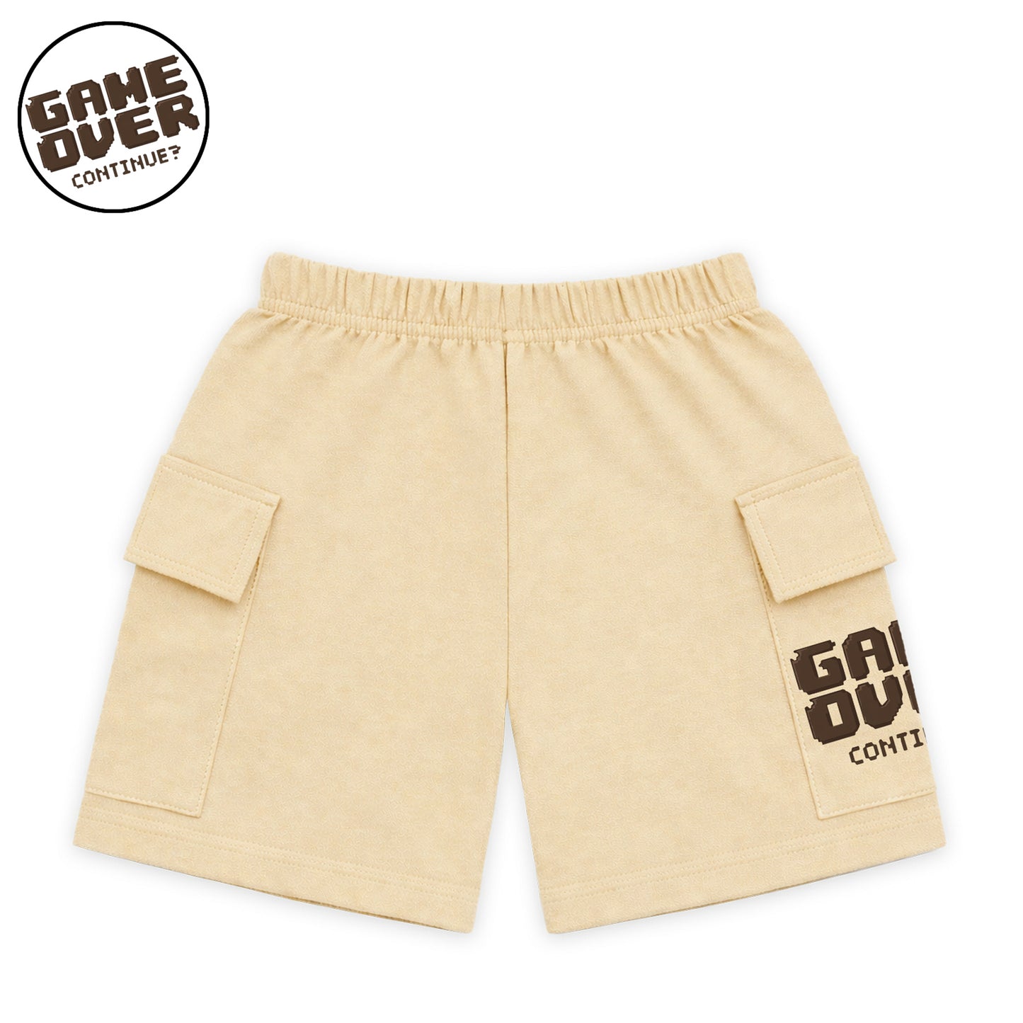 Kuchipoo Boys Cotton Cargo Shorts | Elastic Waistband | Double Pocket Shorts | Summer Casual Wear for Kids | Pack of 3