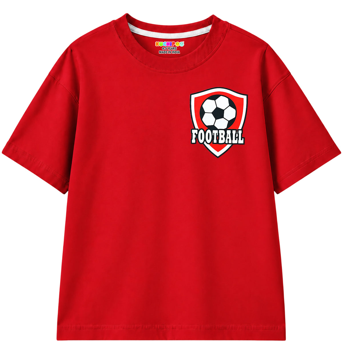 Kuchipoo Boys Half Sleeves Regular Fit Cotton T-Shirt