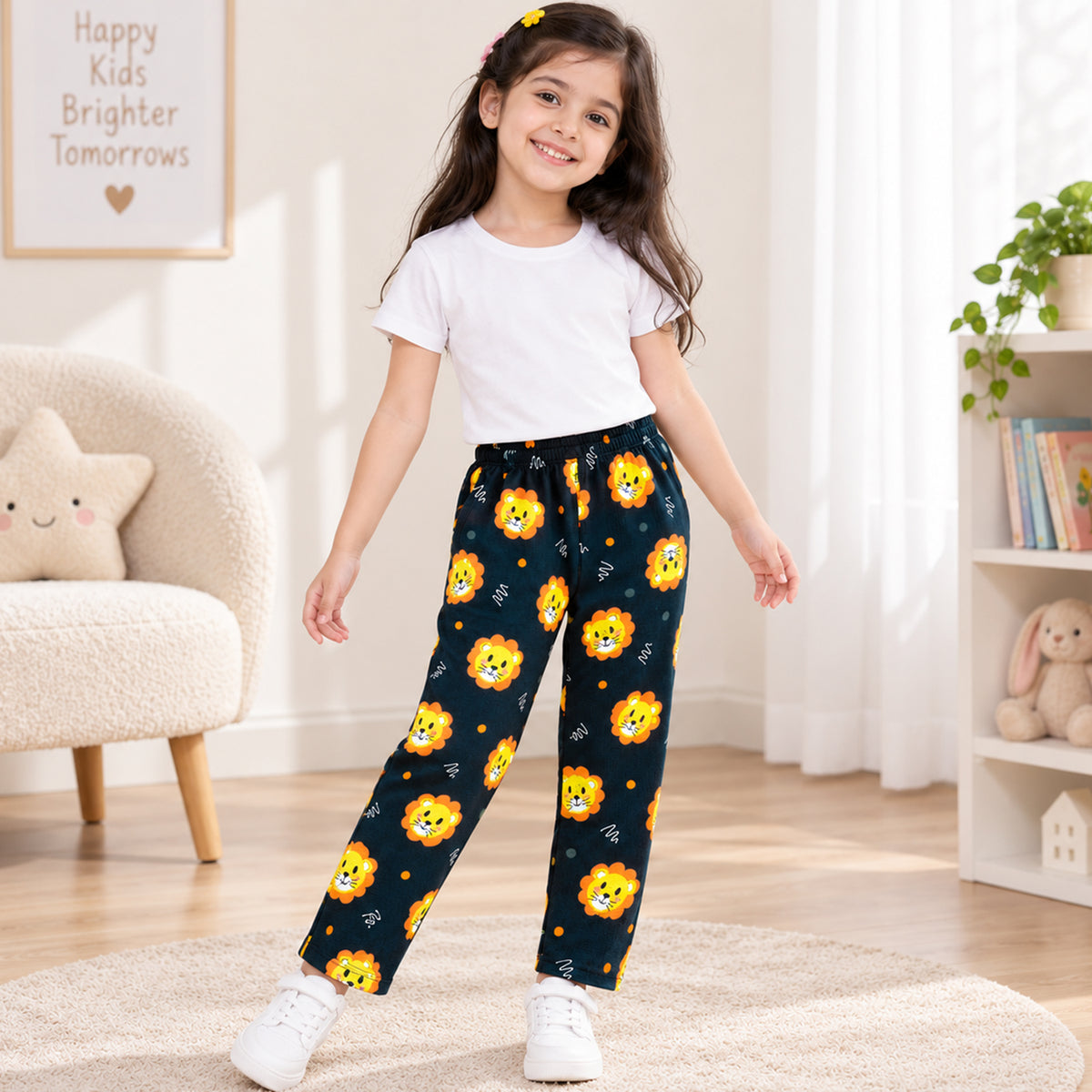 Kuchipoo Boys & Girls Printed Pajama Pack of 5 | Soft & Comfortable Full Length Pyjamas | Cozy Casual Bottom Wear for Light Winters