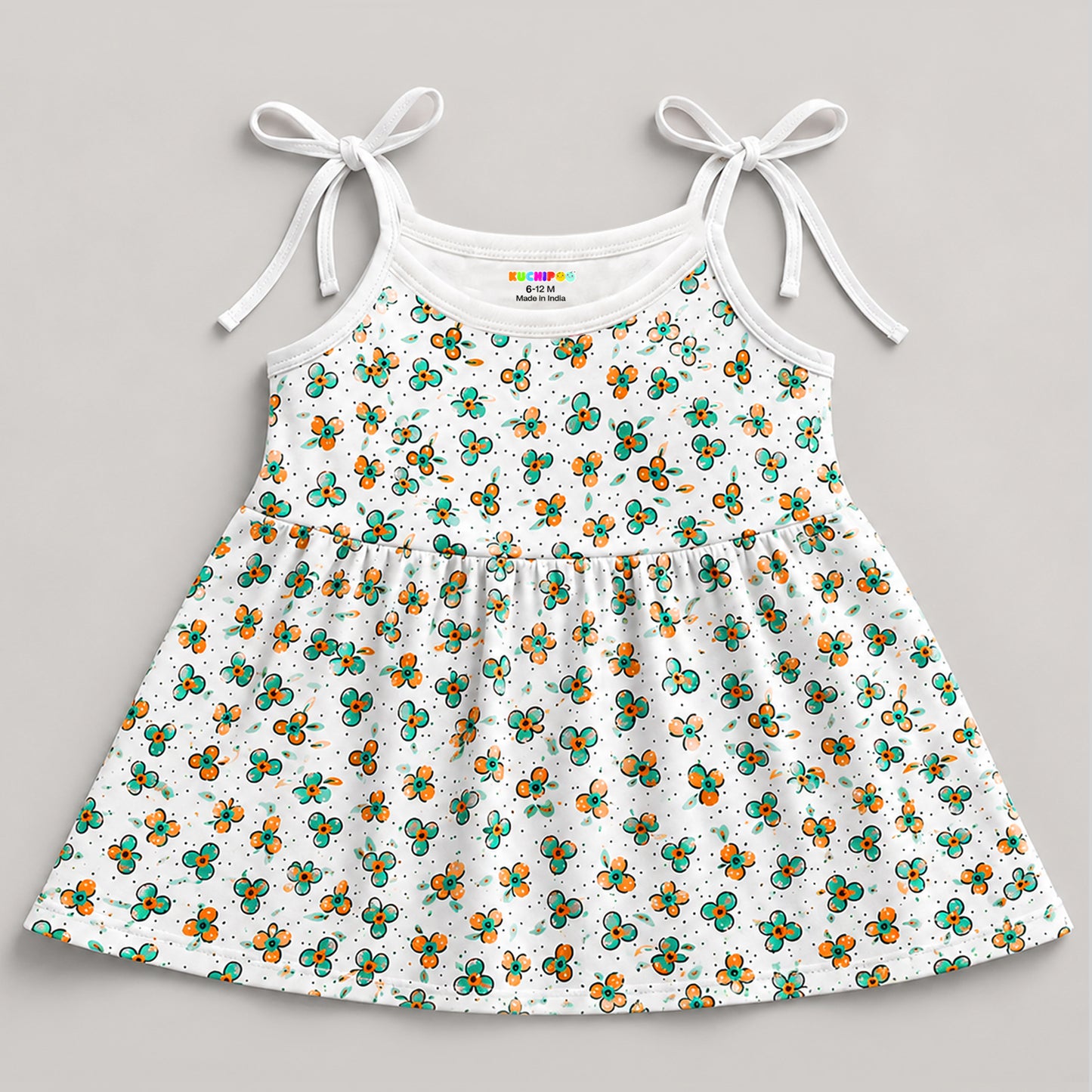 Kuchipoo Baby Girls 100% Cotton Frocks - Pack of 4