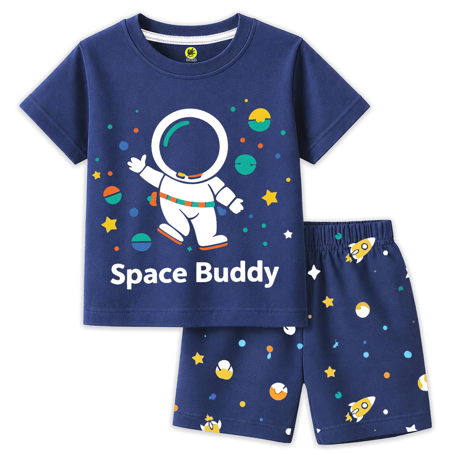 Kuchipoo Boys Cotton T-Shirt & Shorts | Printed Summer Wear Set | Soft & Comfortable Kids Clothing | Pack of 3