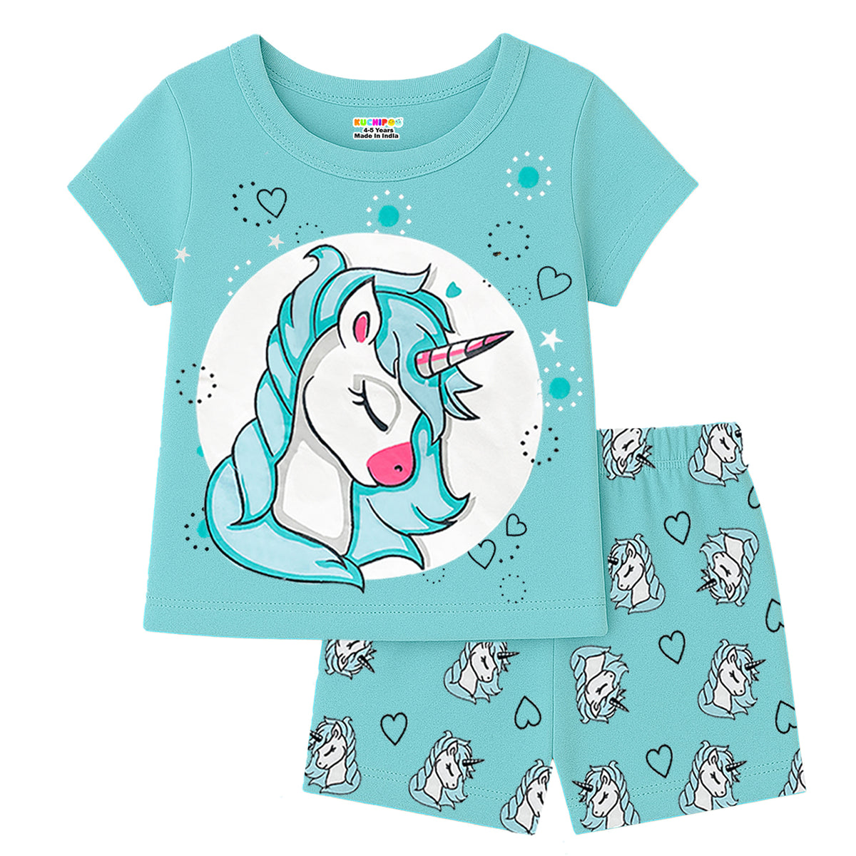 KUCHIPOO Baby Girls T-Shirts and Shorts Set