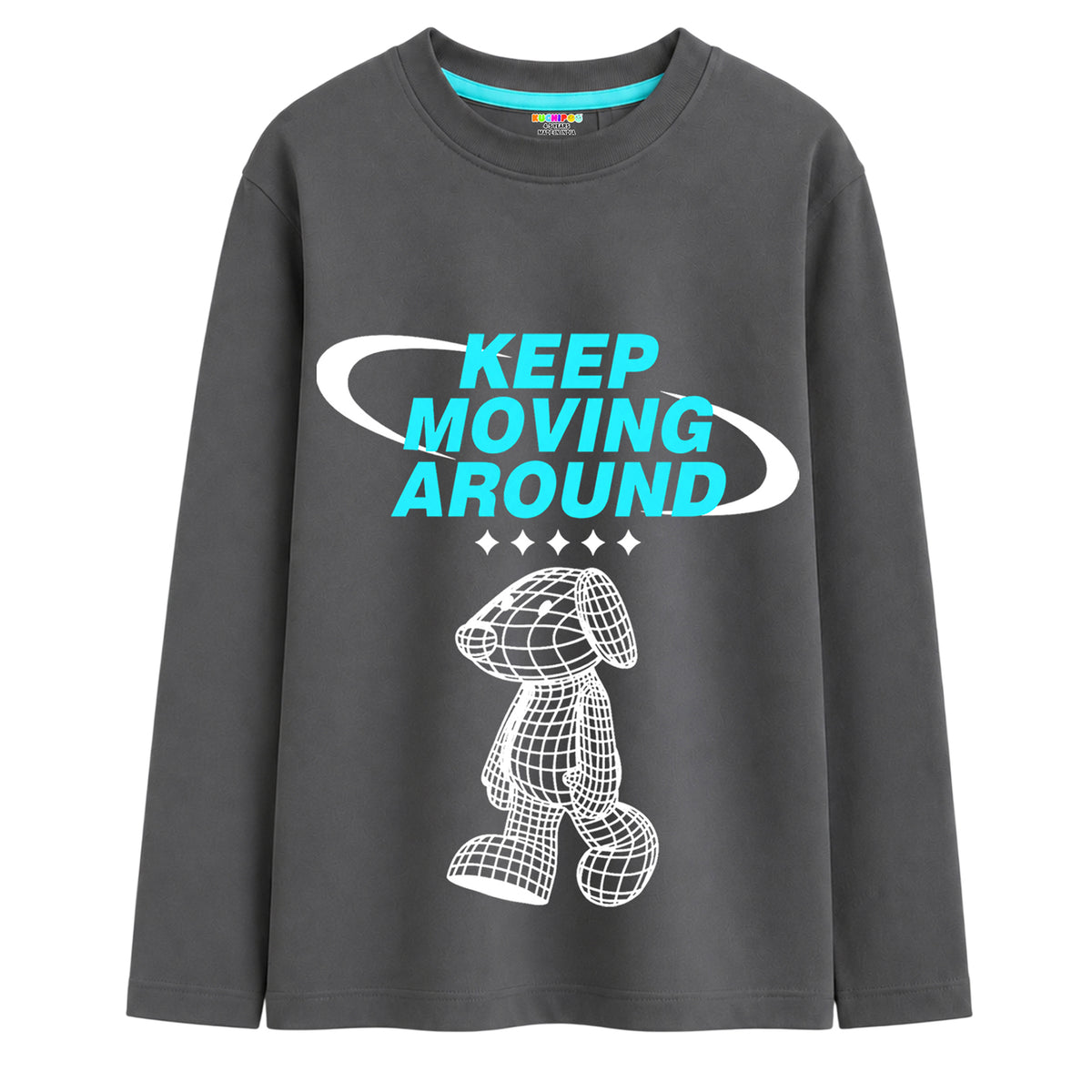 Kuchipoo Boys Cotton Printed T-Shirts | Full Sleeve Round Neck | Soft & Comfortable Casual Wear for Kids | Pack of 5