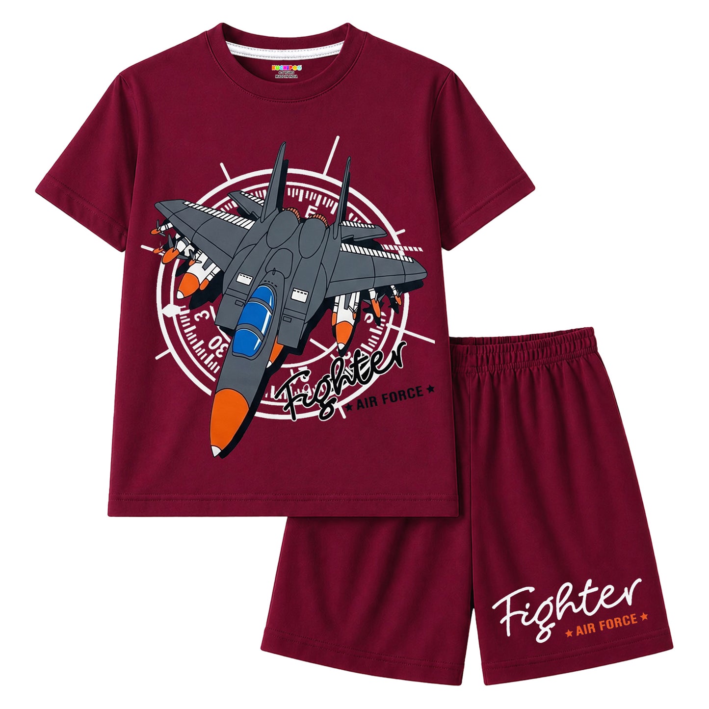 Kuchipoo Boys Cotton T-Shirt & Shorts Set | Half Sleeve Round Neck Top with Elastic Waist Shorts | Soft & Comfortable Casual Wear for Kids | Pack of 3