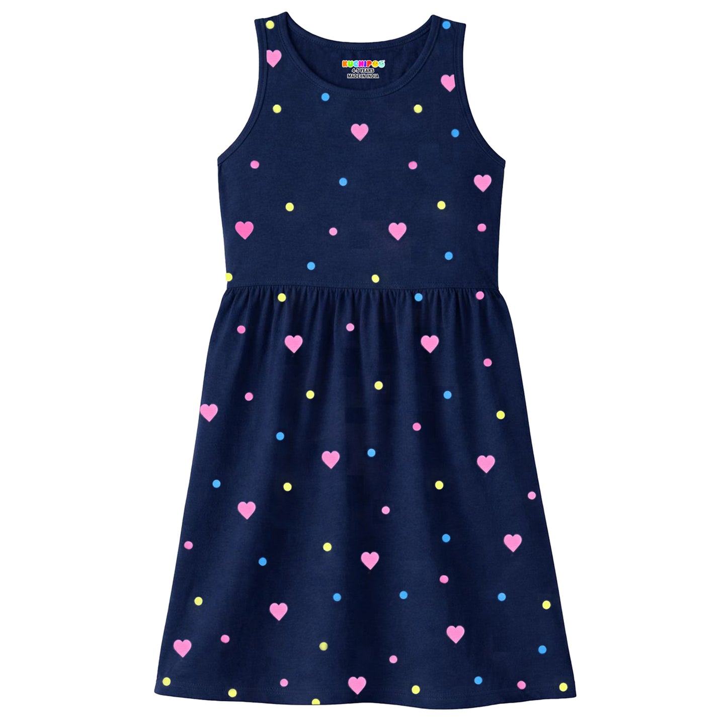 Kuchipoo Girls Regular Fit Cotton Frocks - Pack of 3