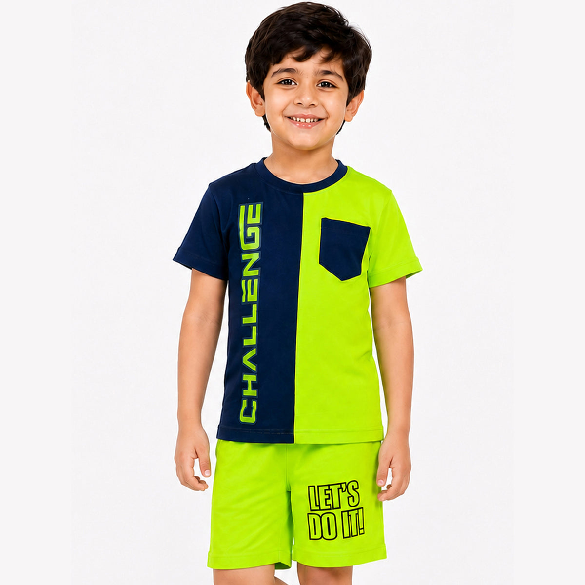 KUCHIPOO BOYS HALF SLEEVES T-SHIRTS AND SHORTS SET