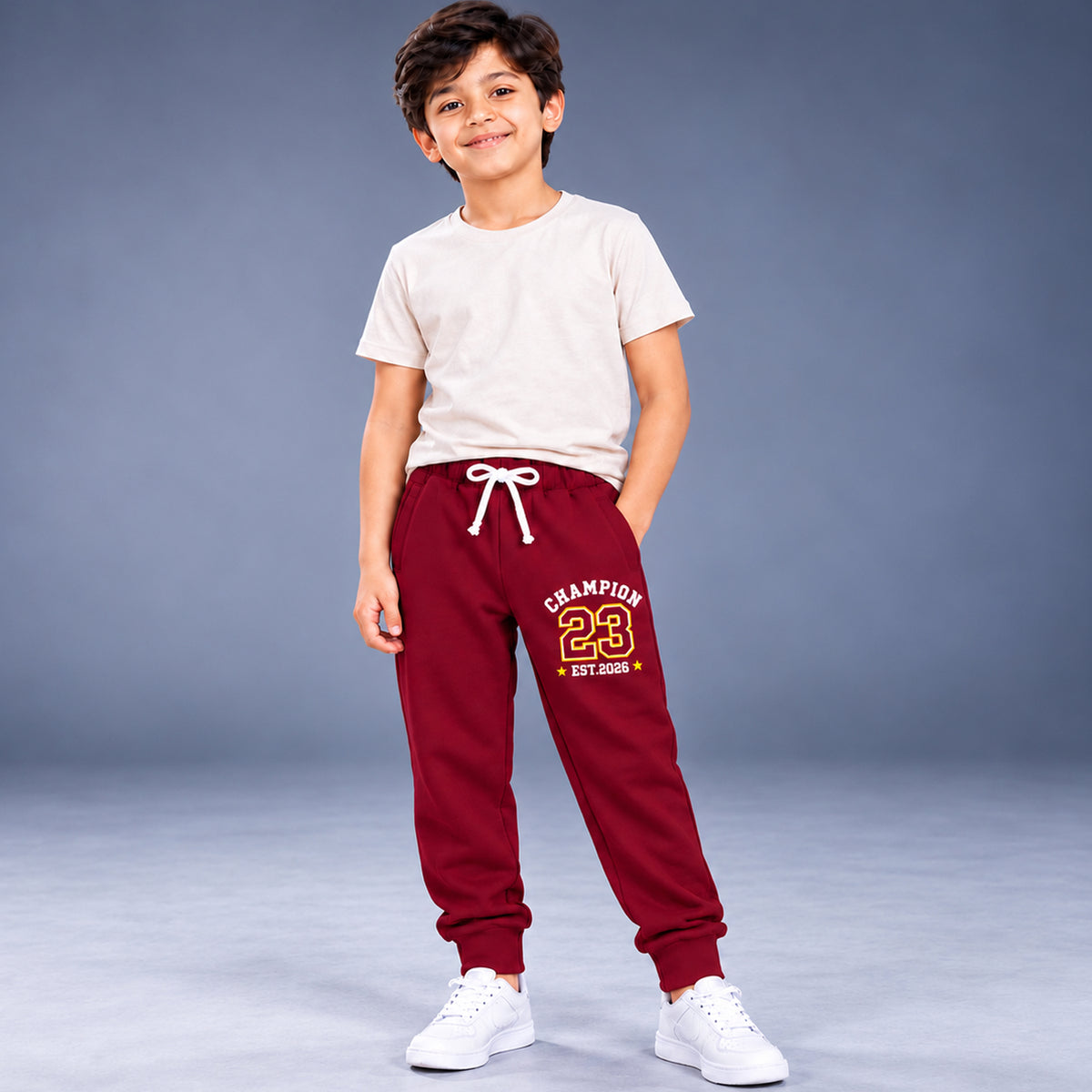 Kuchipoo Boys Printed Jogger Track Pants | Soft & Comfortable Regular Fit Lower with Elastic Waist, Drawstring & Ribbed Cuffs | Casual Sportswear for Kids | Pack of 3