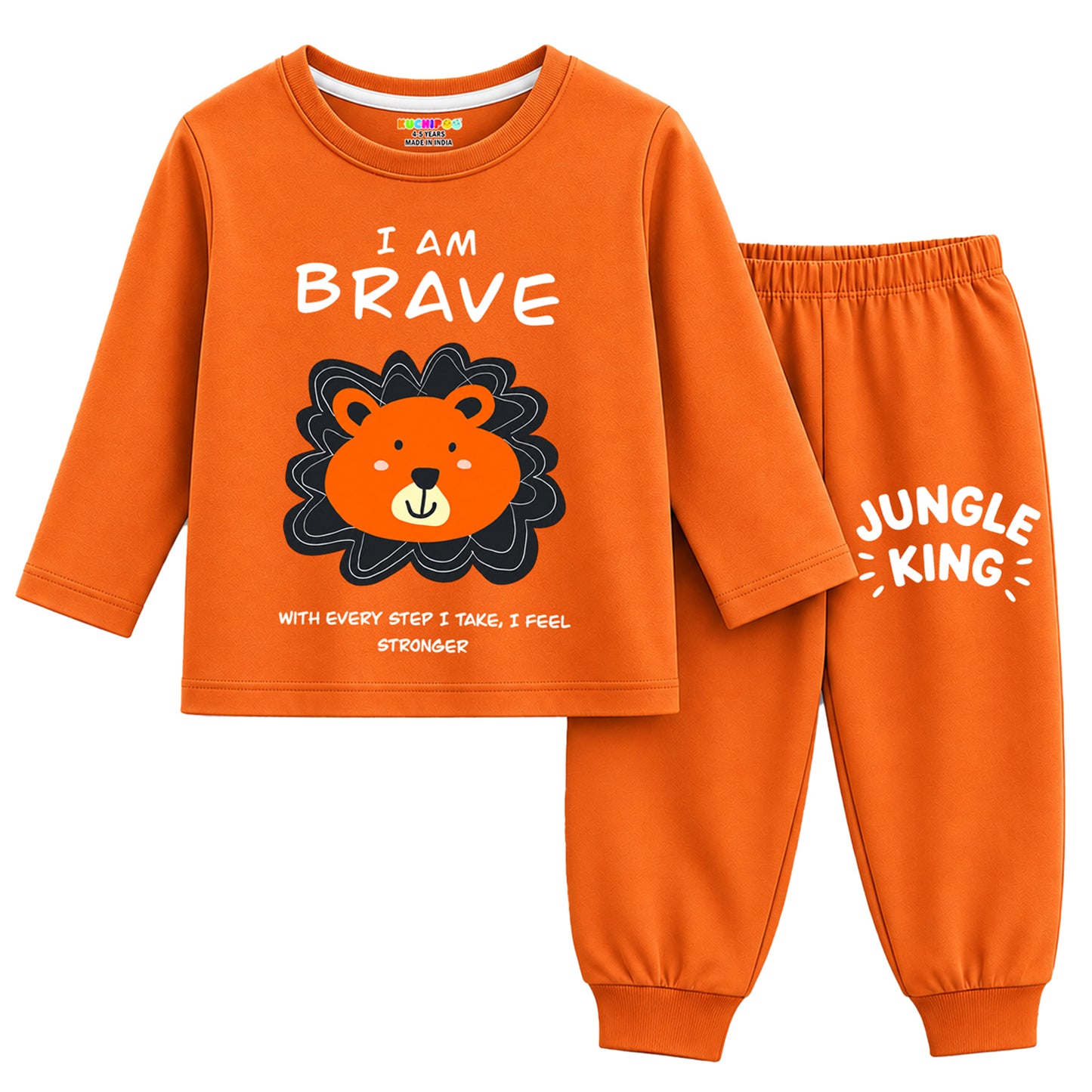Kuchipoo Boys Regular Fit Cotton T-Shirts and Pyjamas Clothing Set-Pack of 3