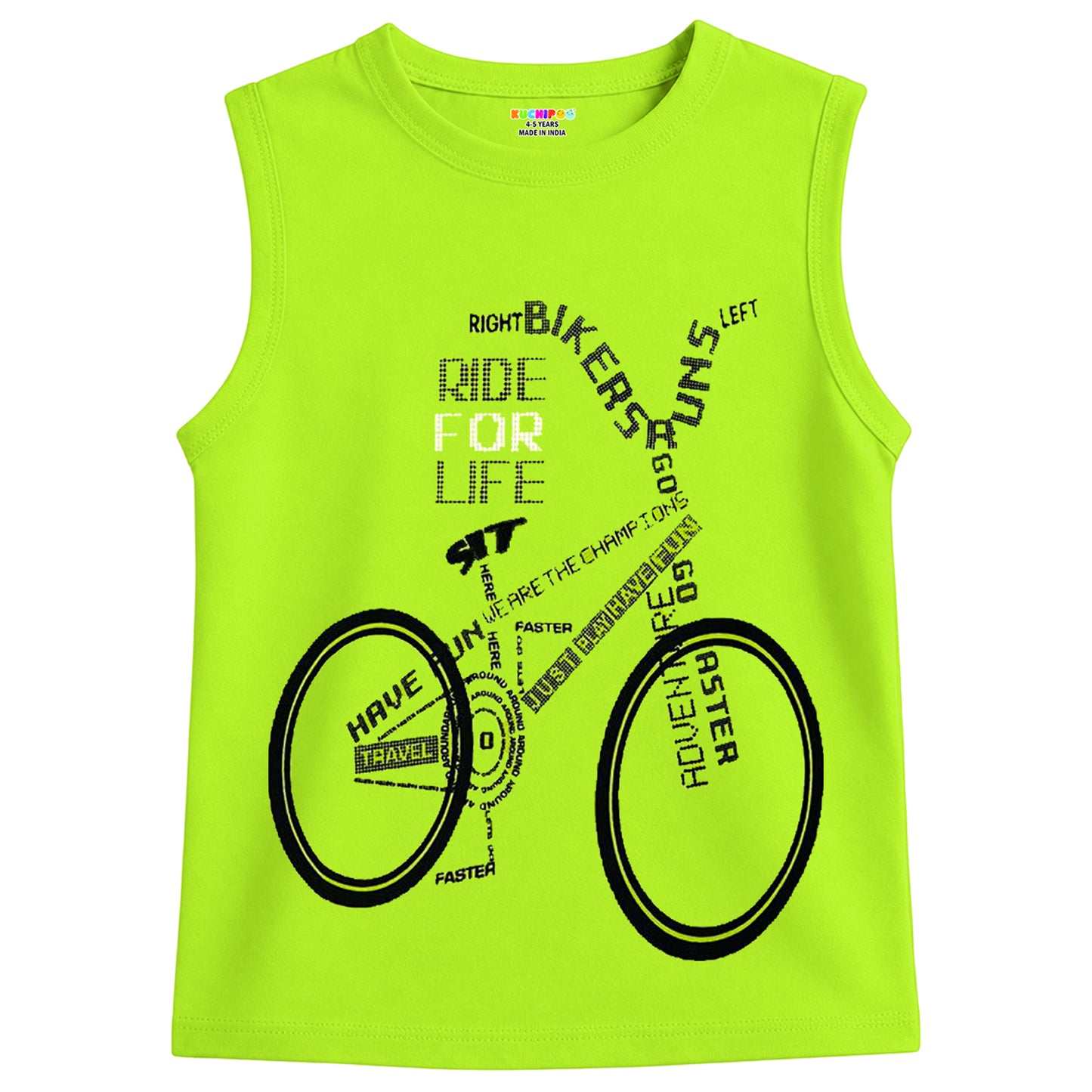 KUCHIPOO Boys Sleeves less T-Shirts
